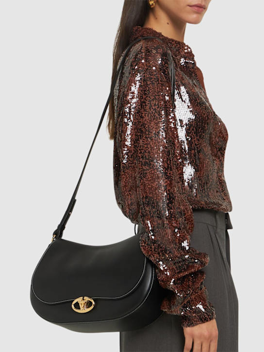 Luisaviaroma Borsa Saddle in pelle con logo Online