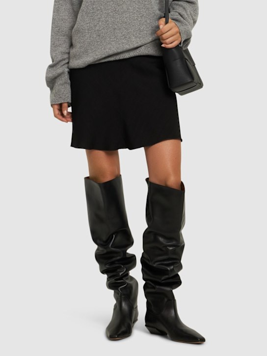 Luisaviaroma Stivali alti Bettina in pelle 25mm Outlet