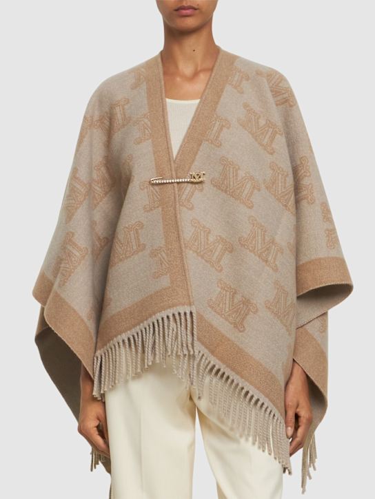 Luisaviaroma Mantella Frine in lana jacquard con logo Cyber Monday