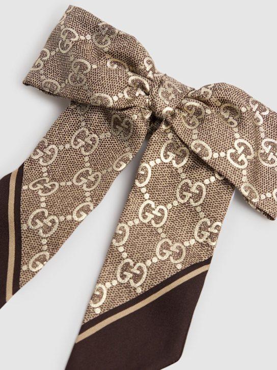 Luisaviaroma Elastico scrunchie in seta jacquard GG Offerta Giorno del Papà