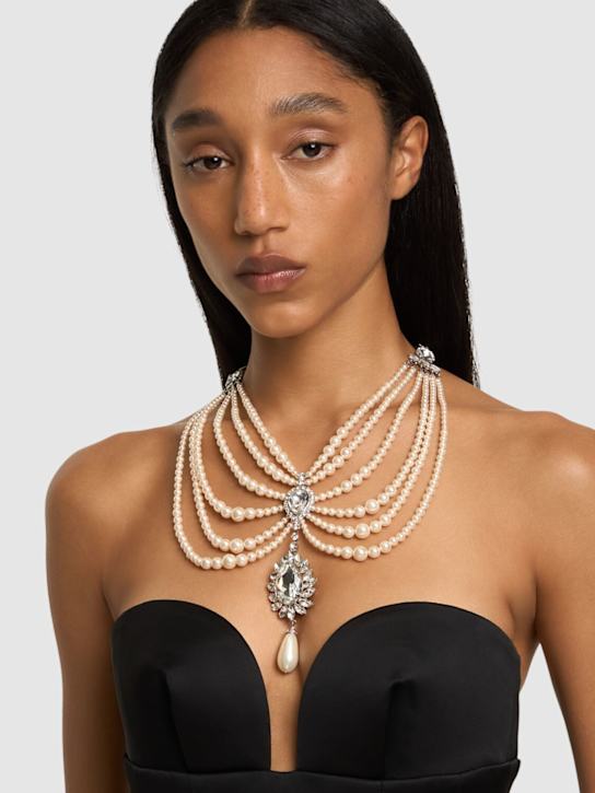 Luisaviaroma Collana con perle d’imitazione e cristalli Black Friday