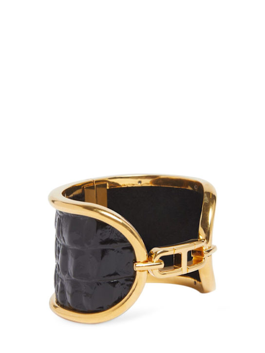 Luisaviaroma Bracciale in pelle goffrata e ottone Cyber Monday