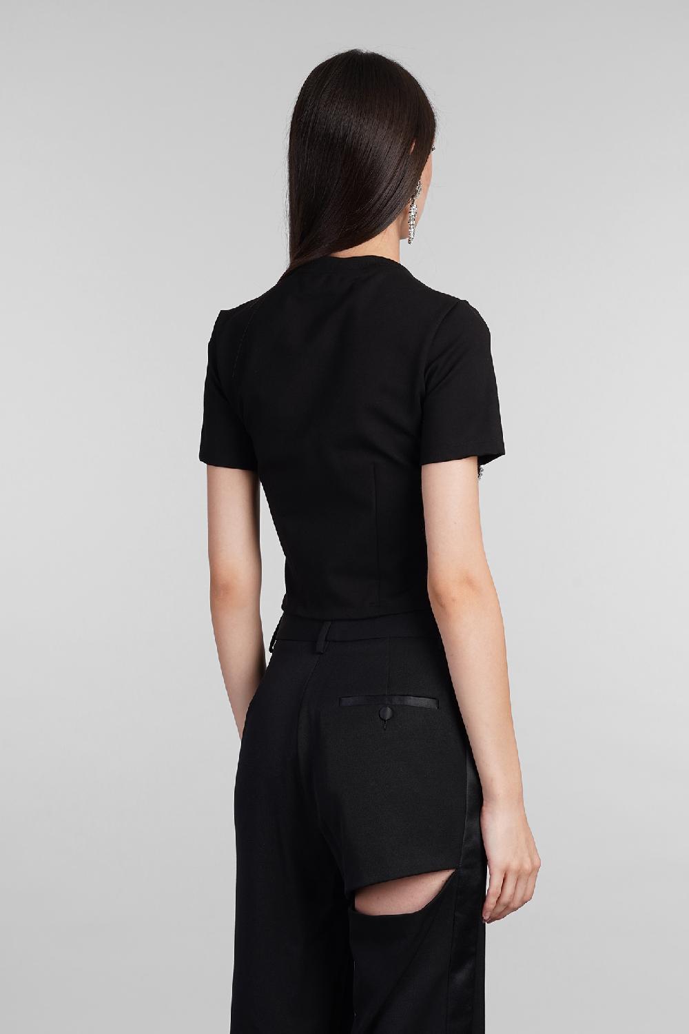 Deliberti Area T-shirt in rayon nero cod. 406969 - Deliberti The Luxury Shopping Super sconto
