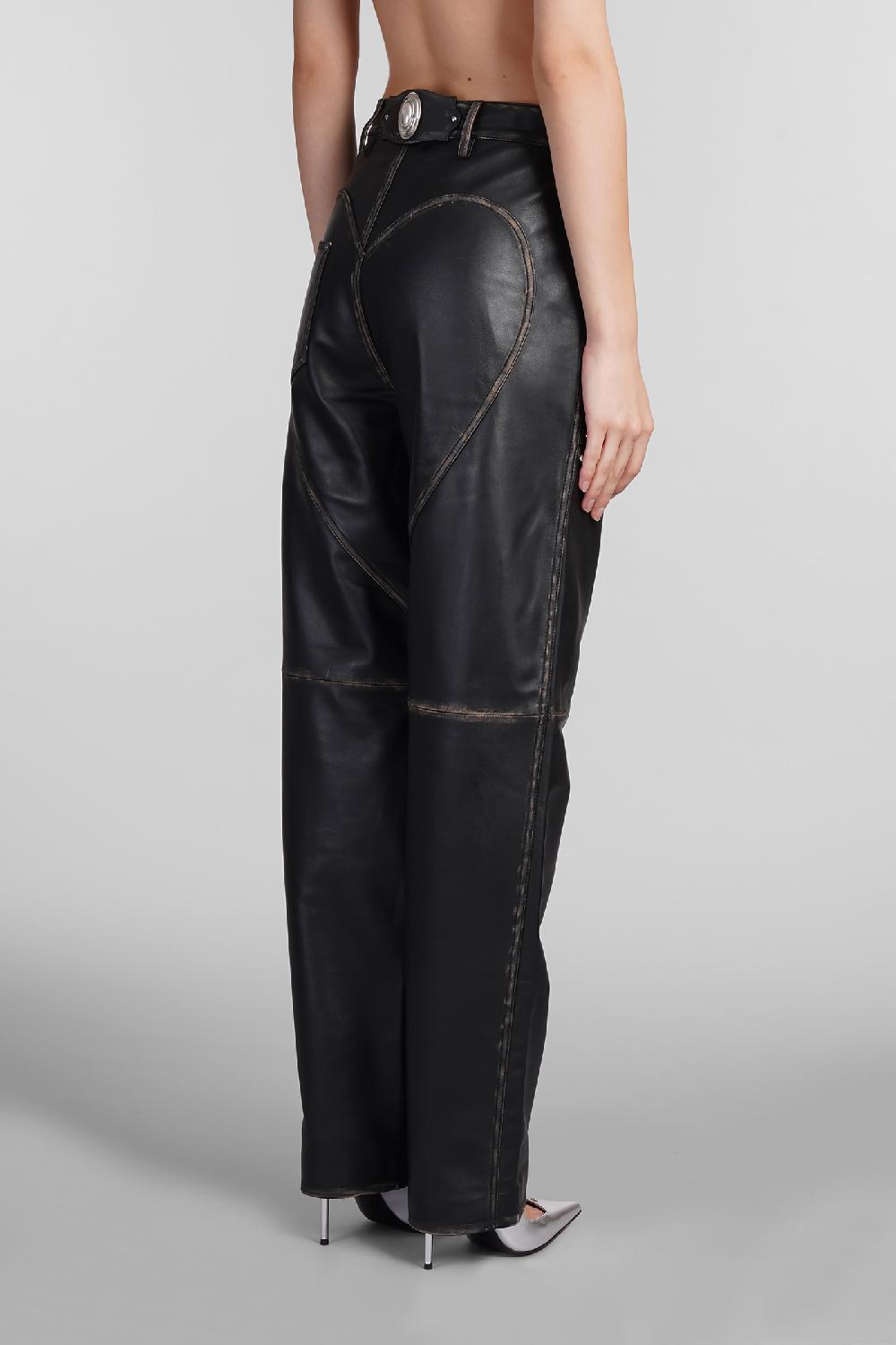 Deliberti Area Pantalone in pelle nera cod. 409264 - Deliberti The Luxury Shopping Promozione