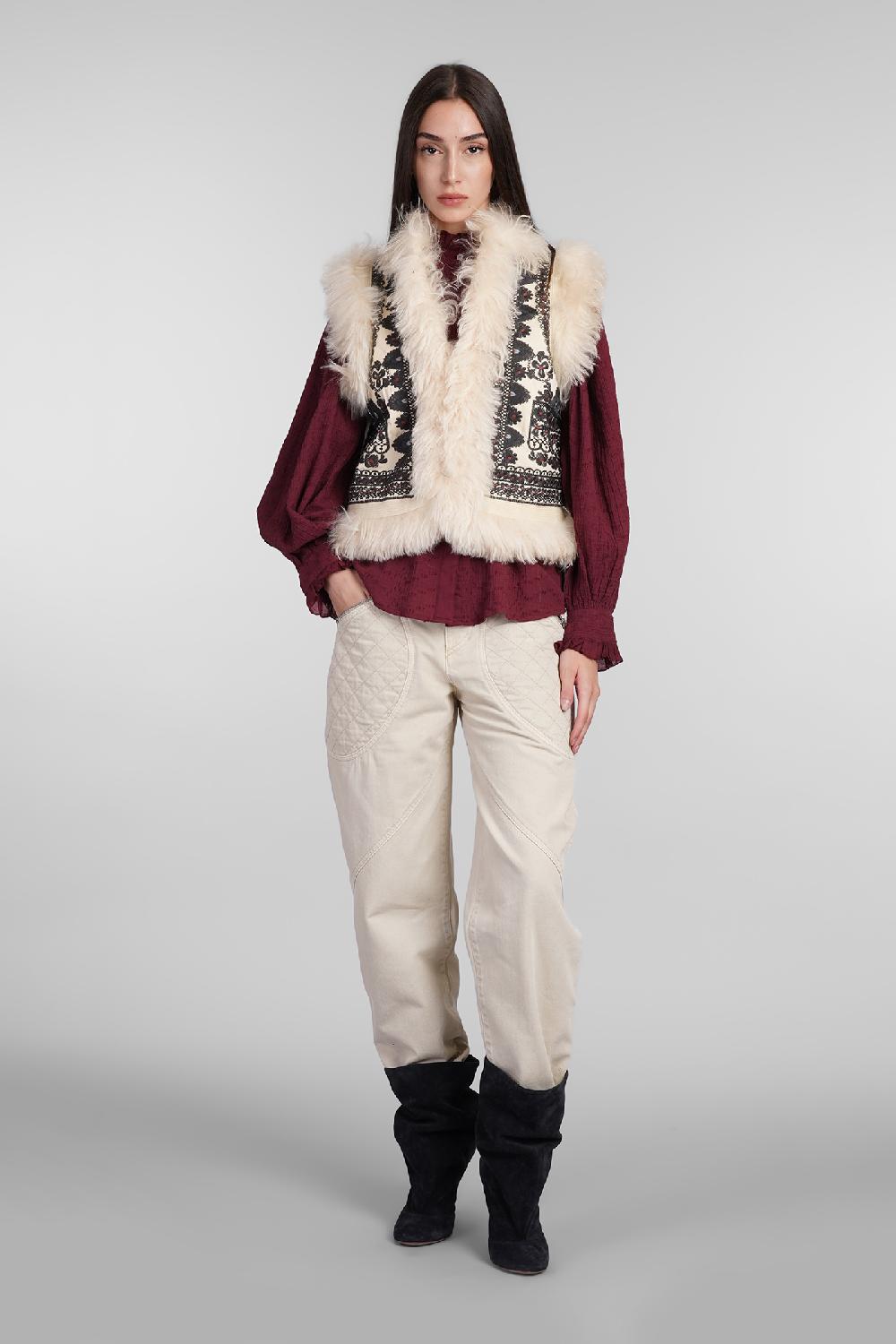 Deliberti Antik Batik Gilet sandor in cotone beige cod. 406697 - Deliberti The Luxury Shopping Qualità Garantita
