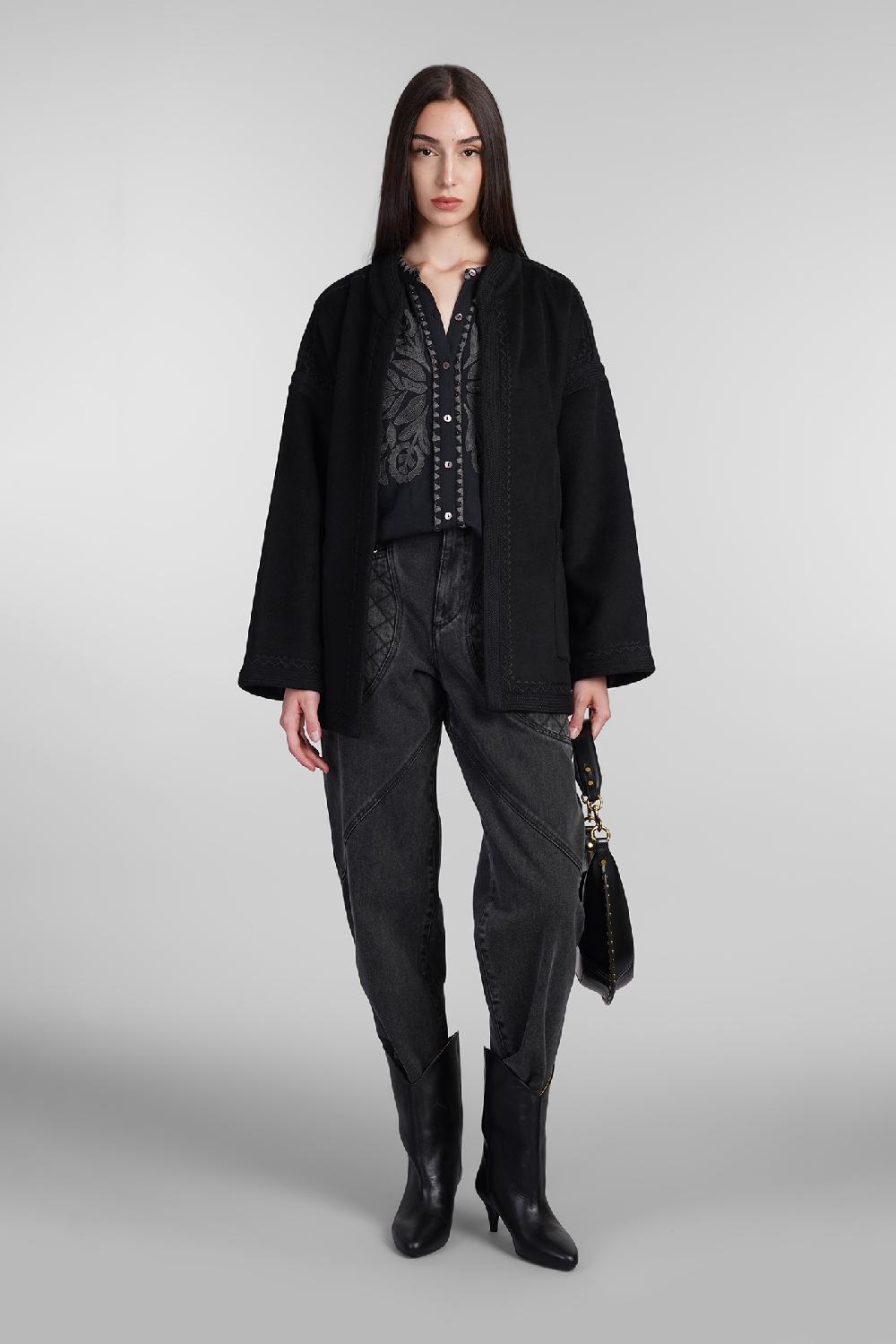 Deliberti Antik Batik Camicia eglantine in cotone nero cod. 406693 - Deliberti The Luxury Shopping Fino Al -60%