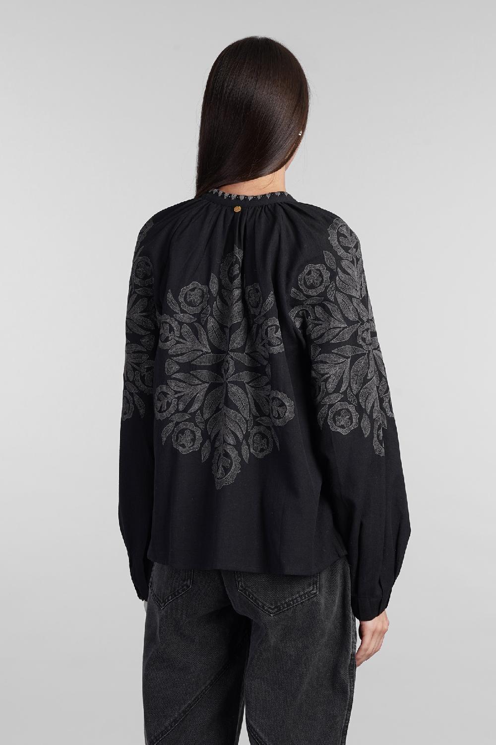 Deliberti Antik Batik Camicia eglantine in cotone nero cod. 406693 - Deliberti The Luxury Shopping Fino Al -60%