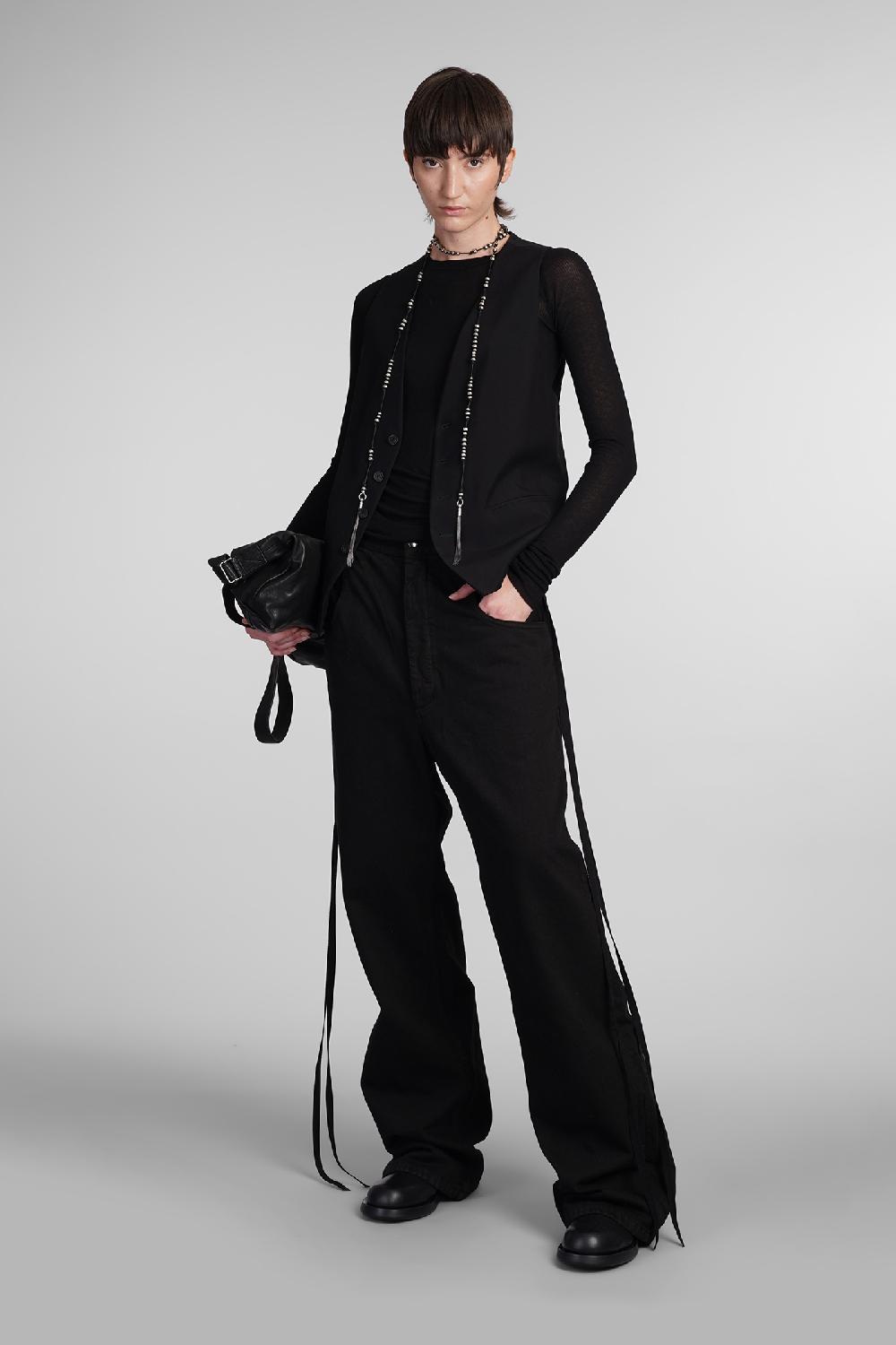 Deliberti Ann Demeulemeester Jeans polly in cotone nero cod. 406851 - Deliberti The Luxury Shopping Sottocosto
