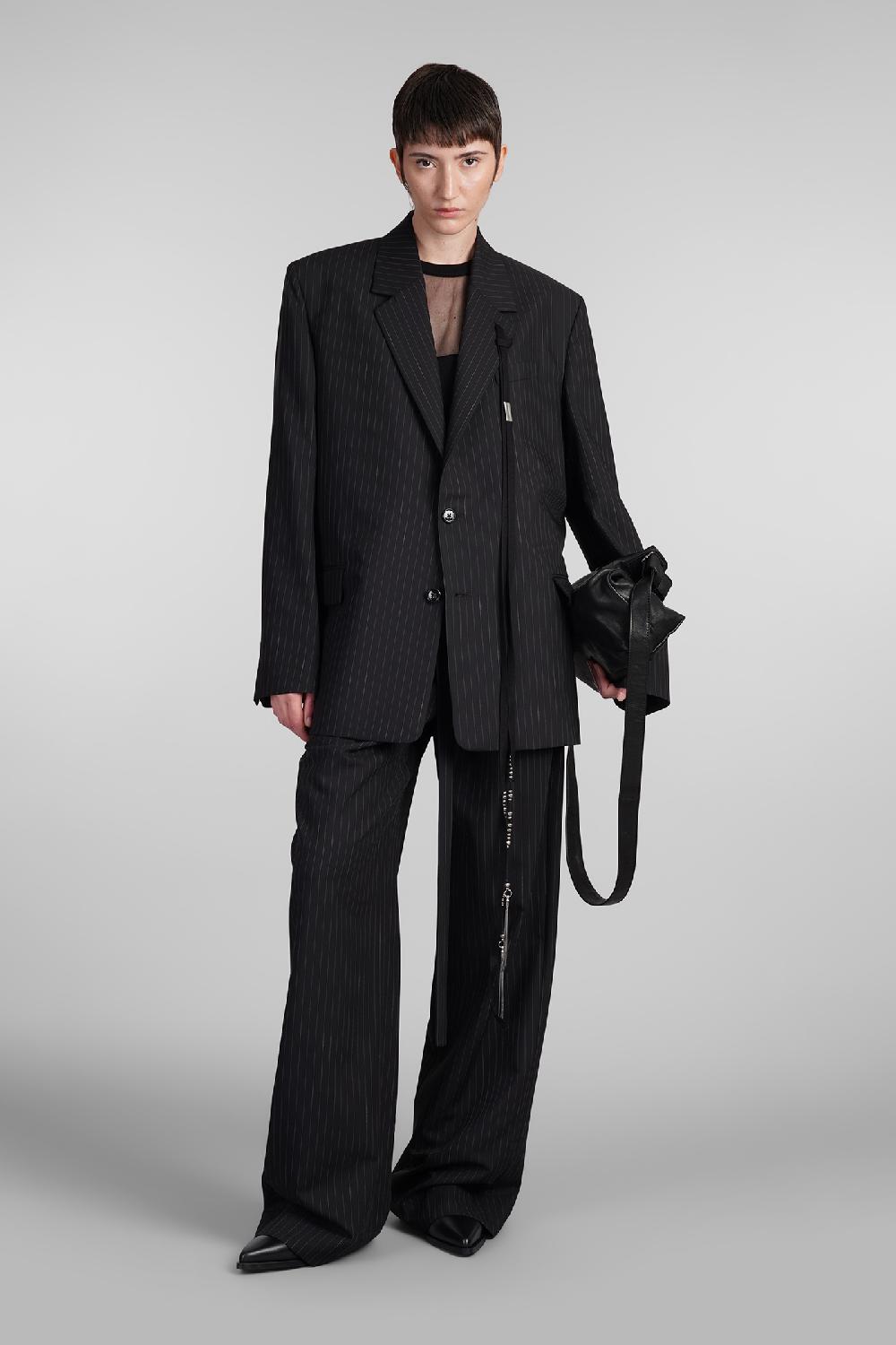 Deliberti Ann Demeulemeester Blazer lizzie in lana nera cod. 409431 - Deliberti The Luxury Shopping Presa
