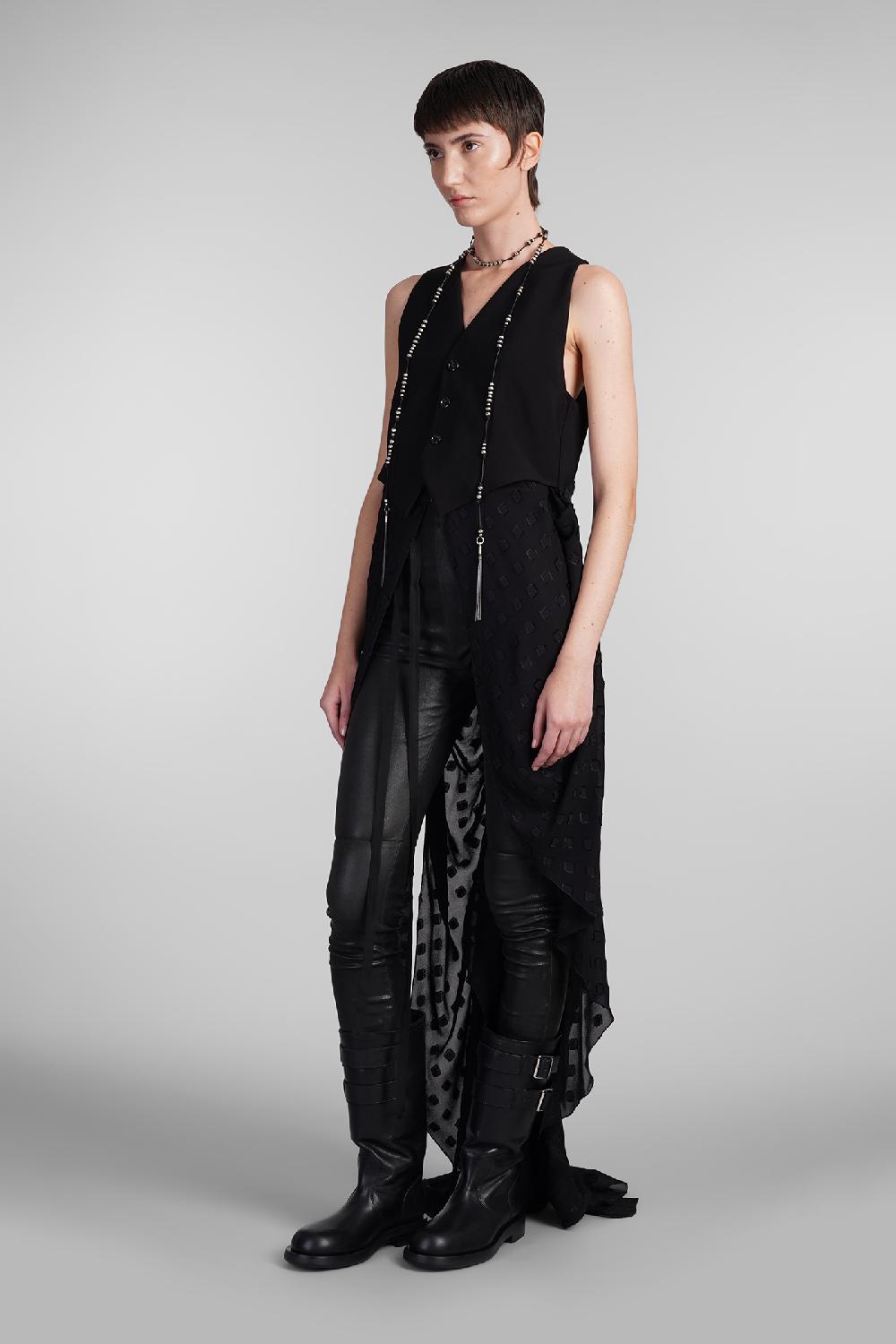 Deliberti Ann Demeulemeester Abito thyra in viscosa nera cod. 409433 - Deliberti The Luxury Shopping Offerta