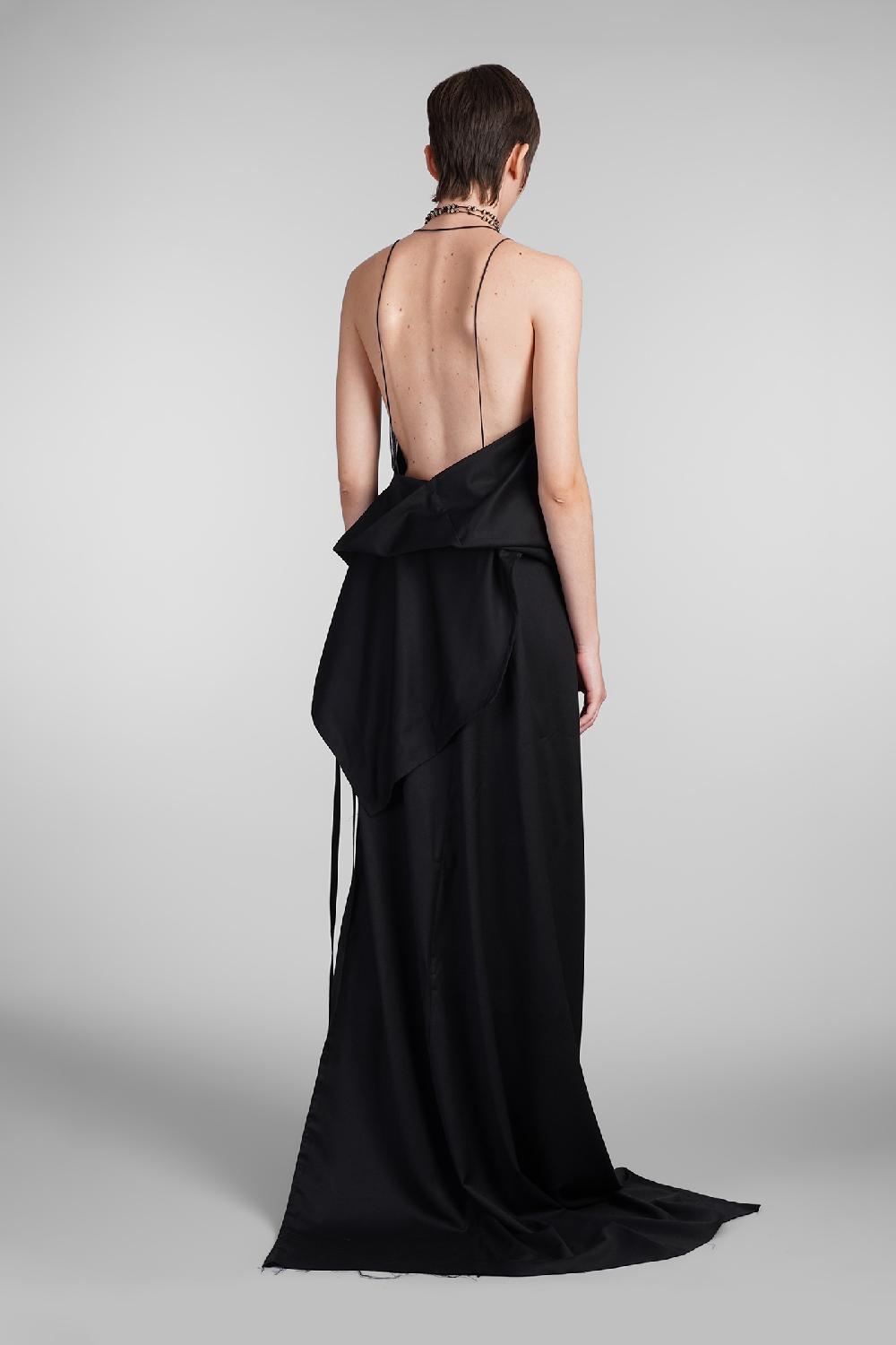 Deliberti Ann Demeulemeester Abito lief in lana nera cod. 409435 - Deliberti The Luxury Shopping Online