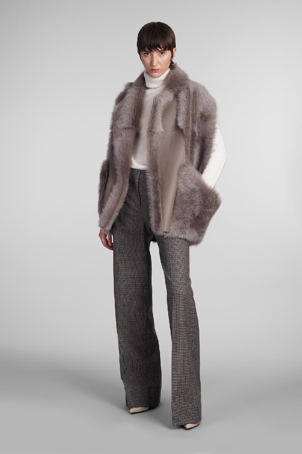 Deliberti Blancha Pelliccia in pelle taupe cod. 407903 - Deliberti The Luxury Shopping Saldi