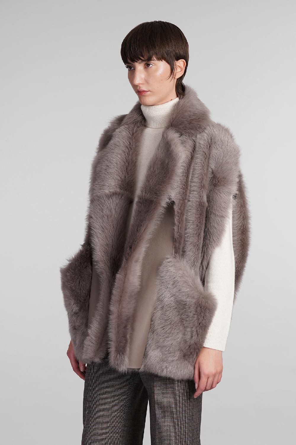Deliberti Blancha Pelliccia in pelle taupe cod. 407903 - Deliberti The Luxury Shopping Saldi
