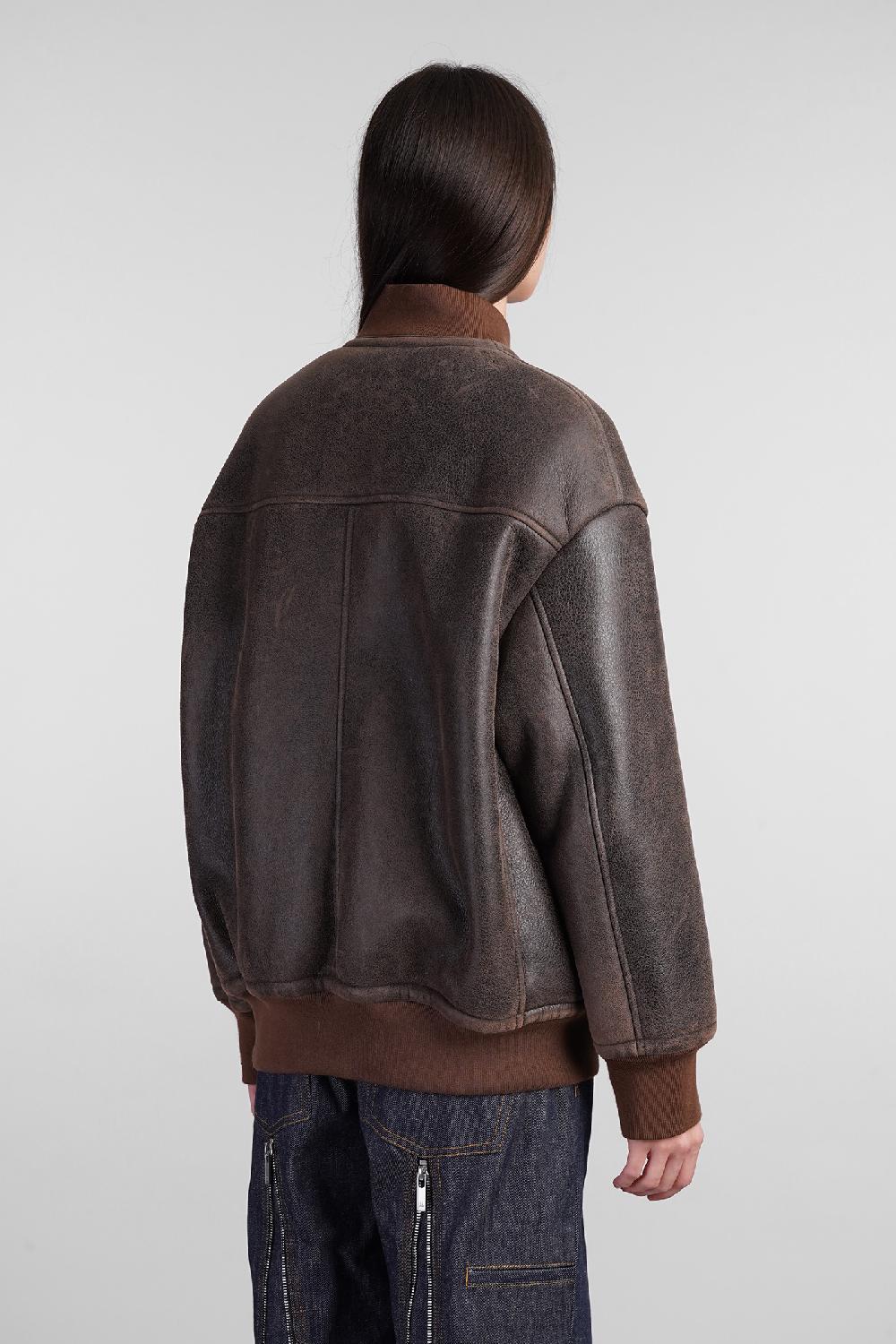 Deliberti Blancha Bomber in pelle marrone cod. 407906 - Deliberti The Luxury Shopping Vendita Calda