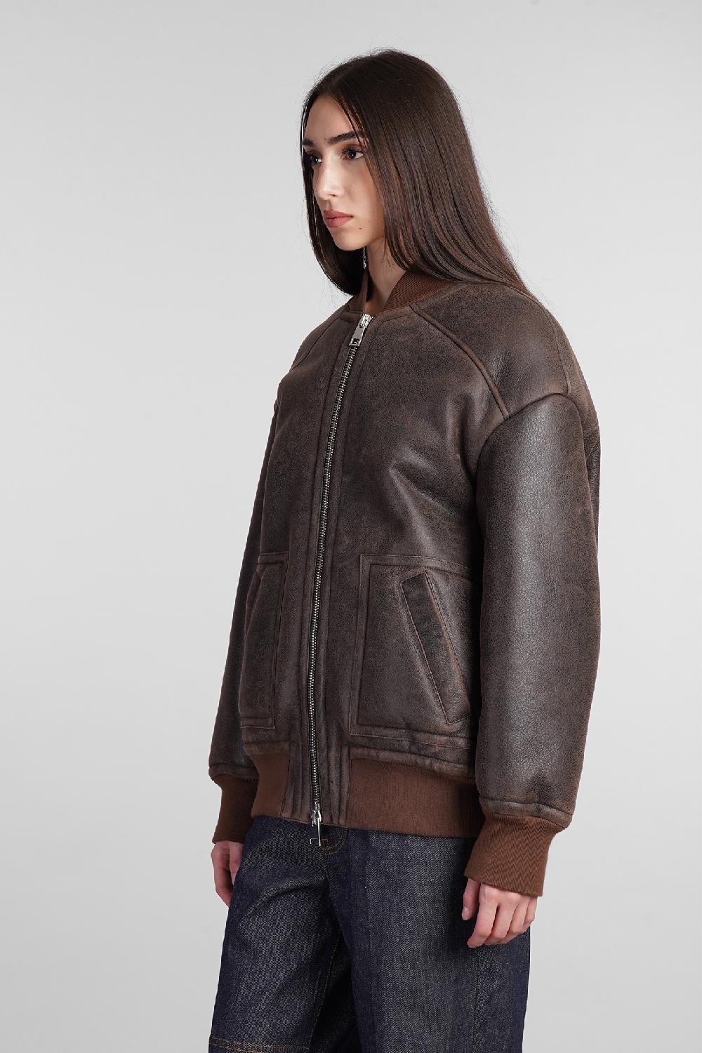 Deliberti Blancha Bomber in pelle marrone cod. 407906 - Deliberti The Luxury Shopping Vendita Calda