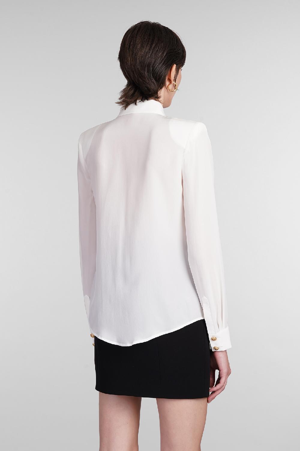 Deliberti Balmain Camicia in seta bianca cod. 381459 - Deliberti The Luxury Shopping I Più Venduti