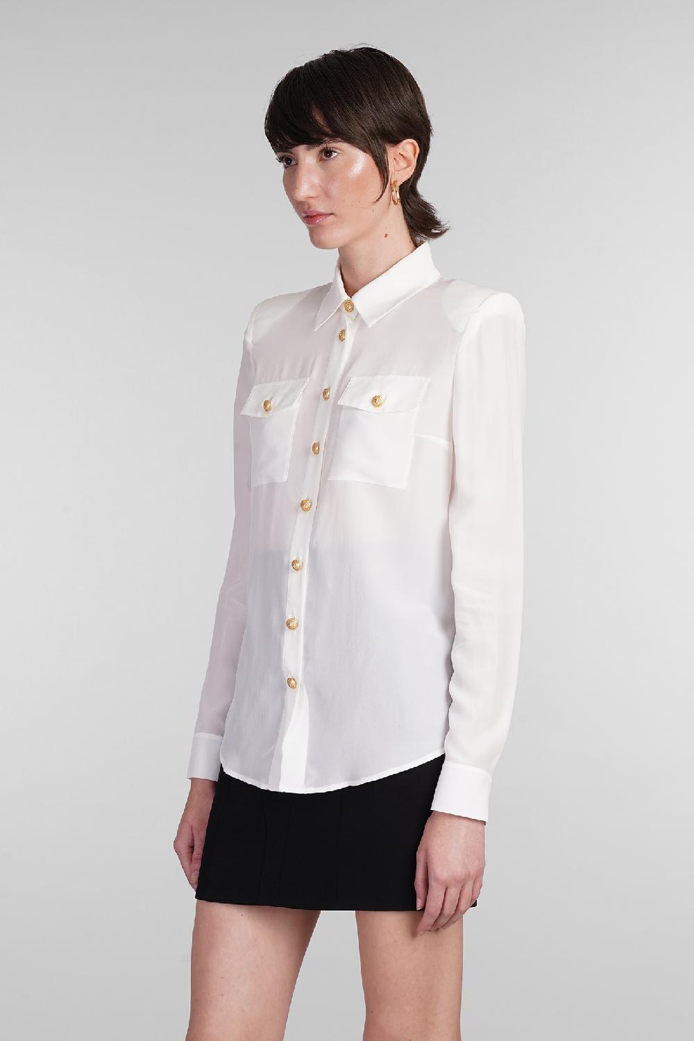 Deliberti Balmain Camicia in seta bianca cod. 381459 - Deliberti The Luxury Shopping I Più Venduti