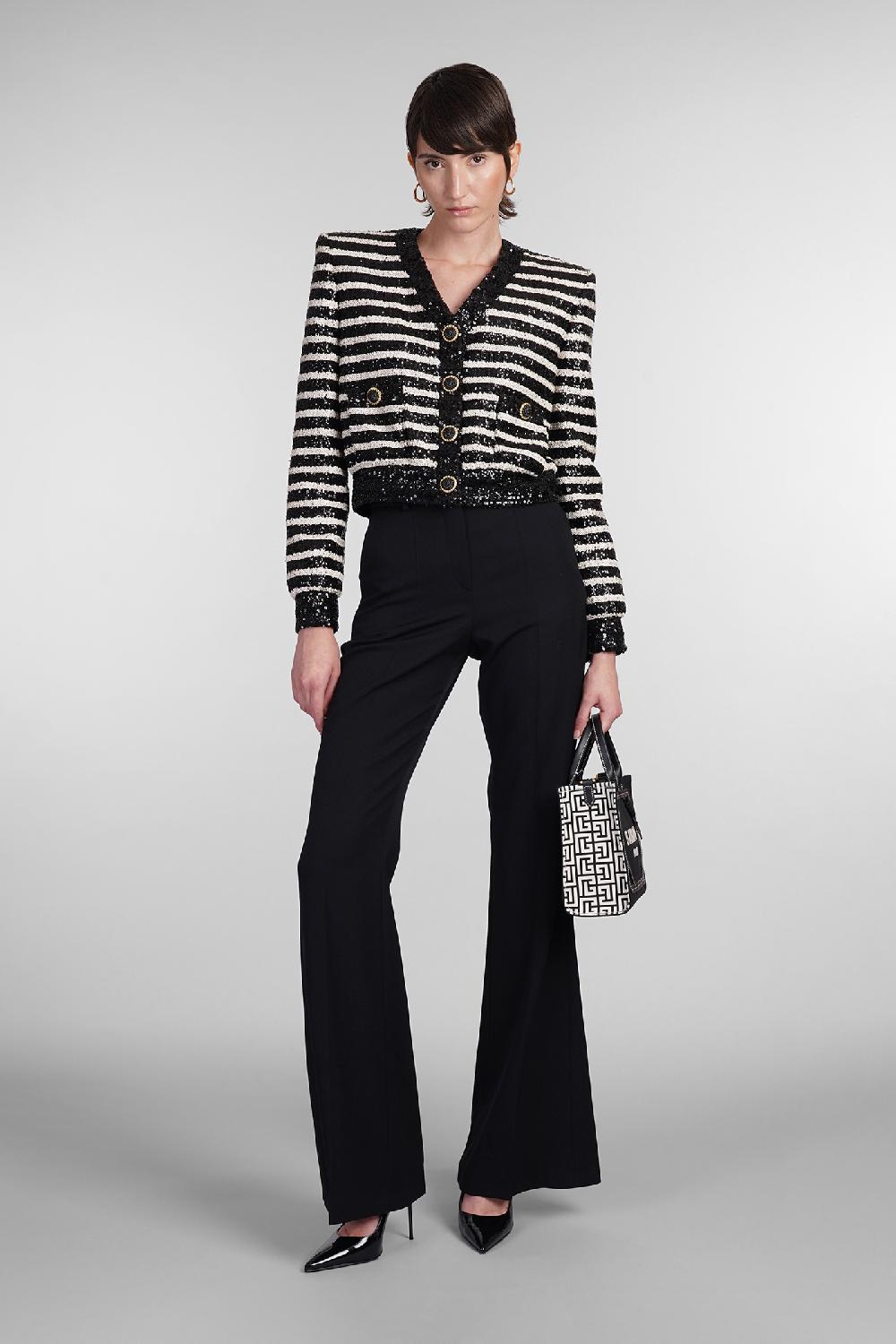 Deliberti Balmain Cardigan in poliestere nero cod. 403033 - Deliberti The Luxury Shopping In Saldo