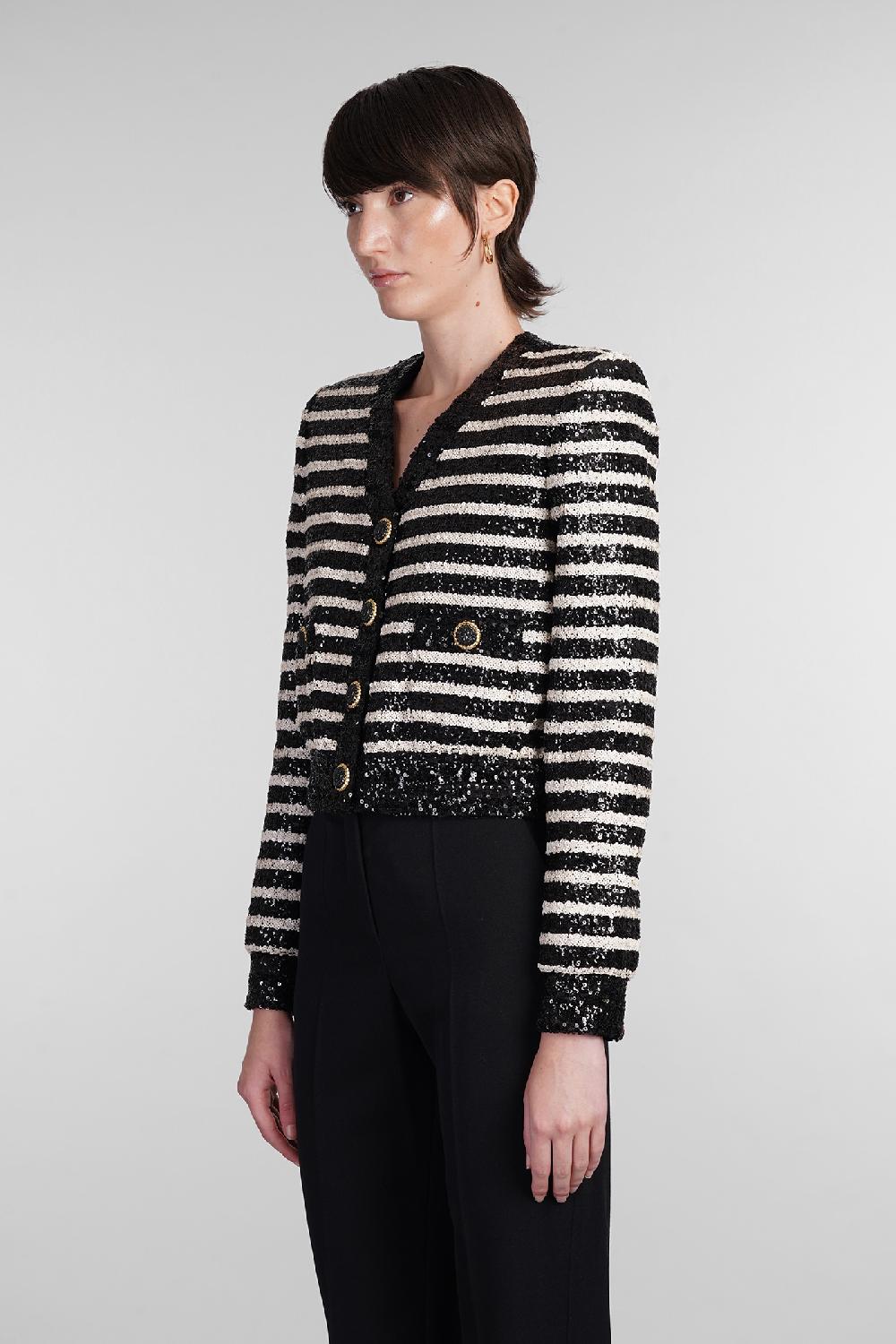 Deliberti Balmain Cardigan in poliestere nero cod. 403033 - Deliberti The Luxury Shopping In Saldo