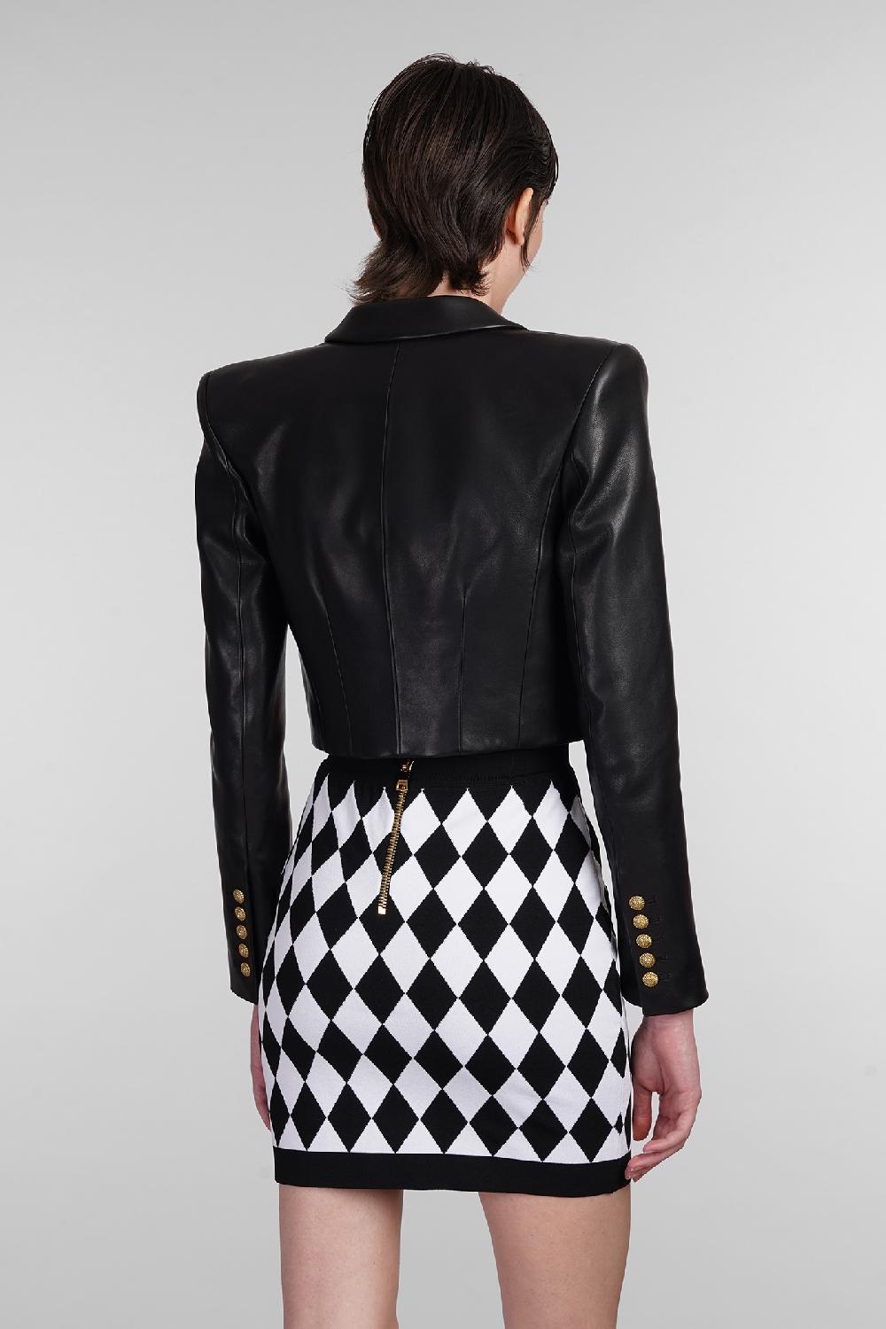 Deliberti Balmain Blazer in pelle nera cod. 403043 - Deliberti The Luxury Shopping Flash Sale