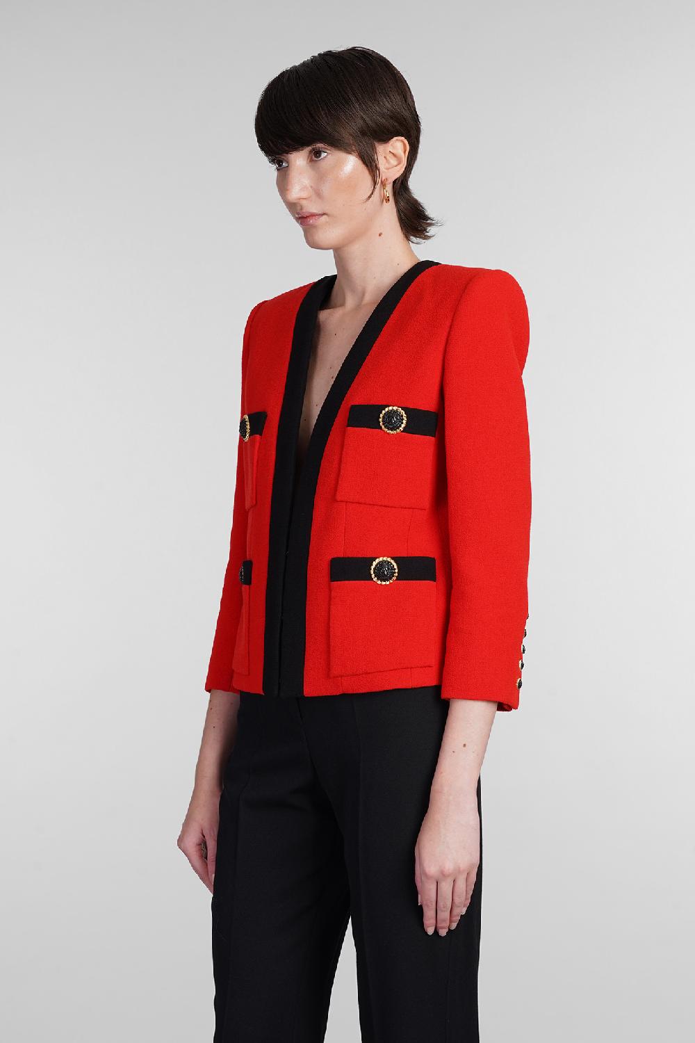 Deliberti Balmain Blazer in lana rossa cod. 403044 - Deliberti The Luxury Shopping Fornitura limitata