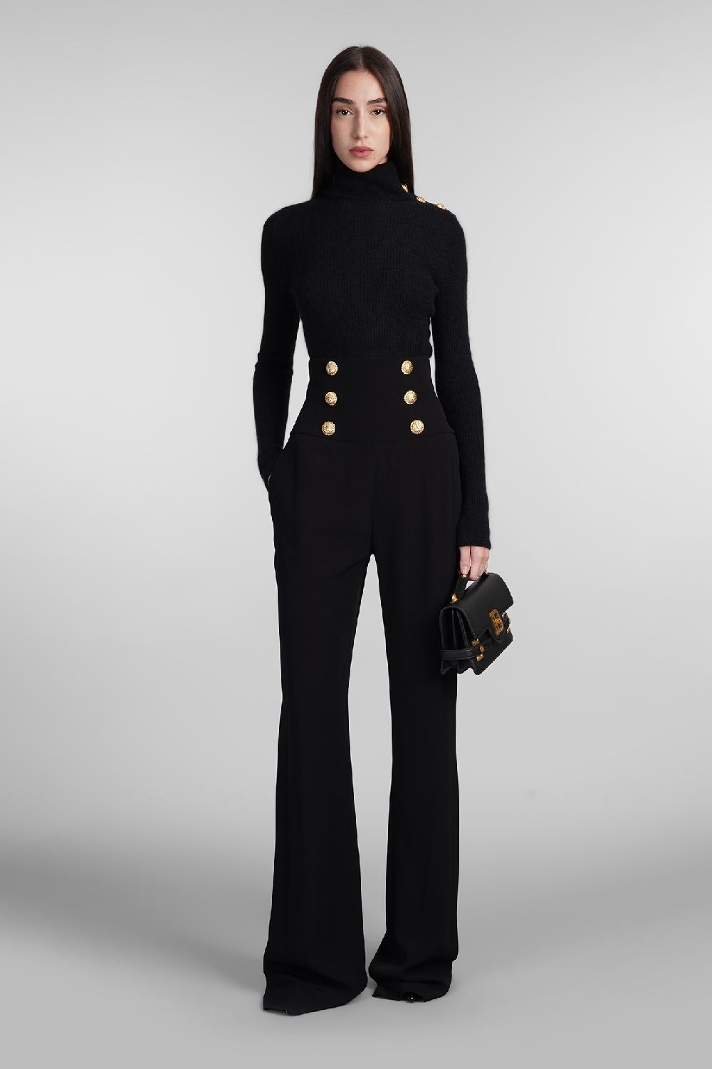 Deliberti Balmain Pantalone in viscosa nera cod. 406835 - Deliberti The Luxury Shopping Offerta natalizia