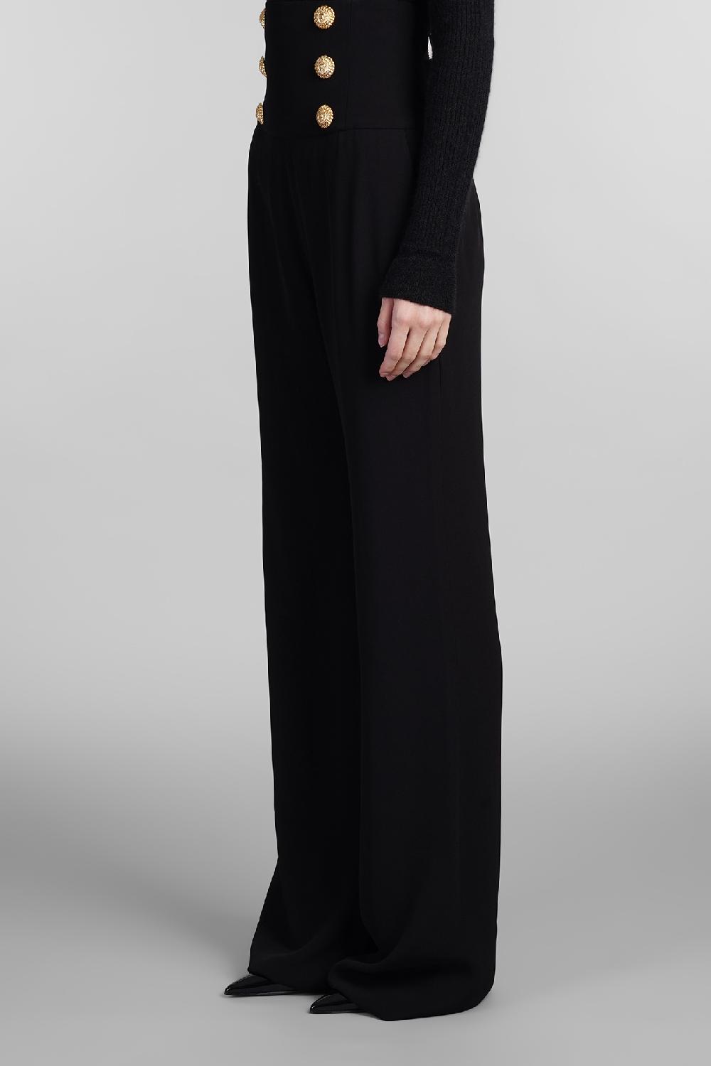 Deliberti Balmain Pantalone in viscosa nera cod. 406835 - Deliberti The Luxury Shopping Offerta natalizia