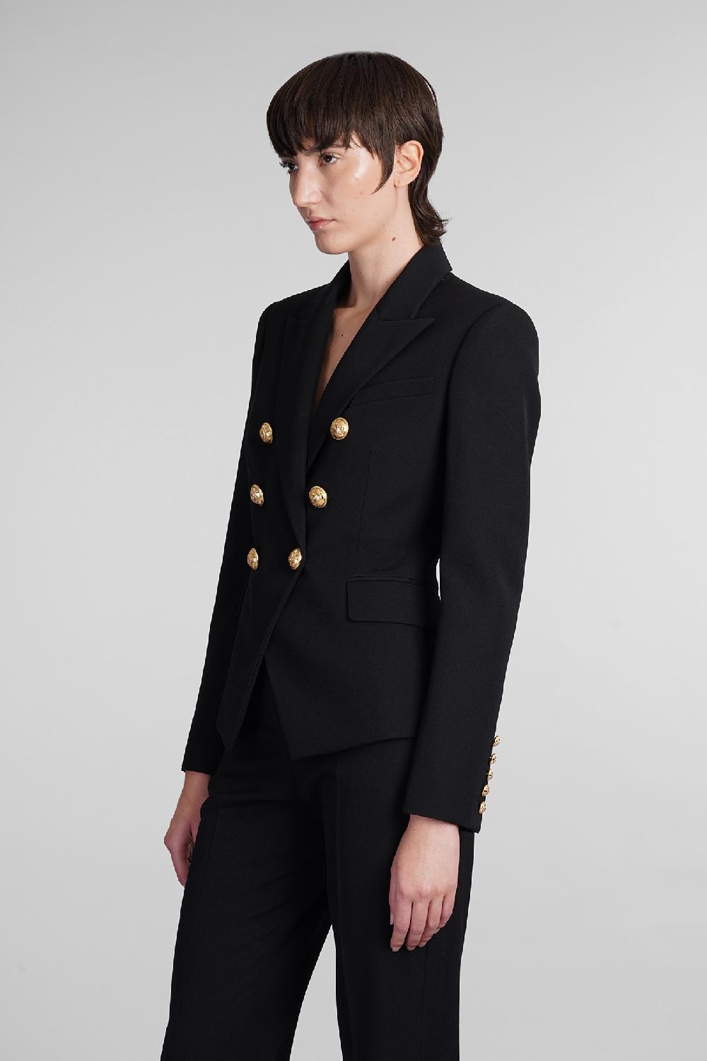 Deliberti Balmain Blazer in lana nera cod. 406839 - Deliberti The Luxury Shopping Offerta San Valentino