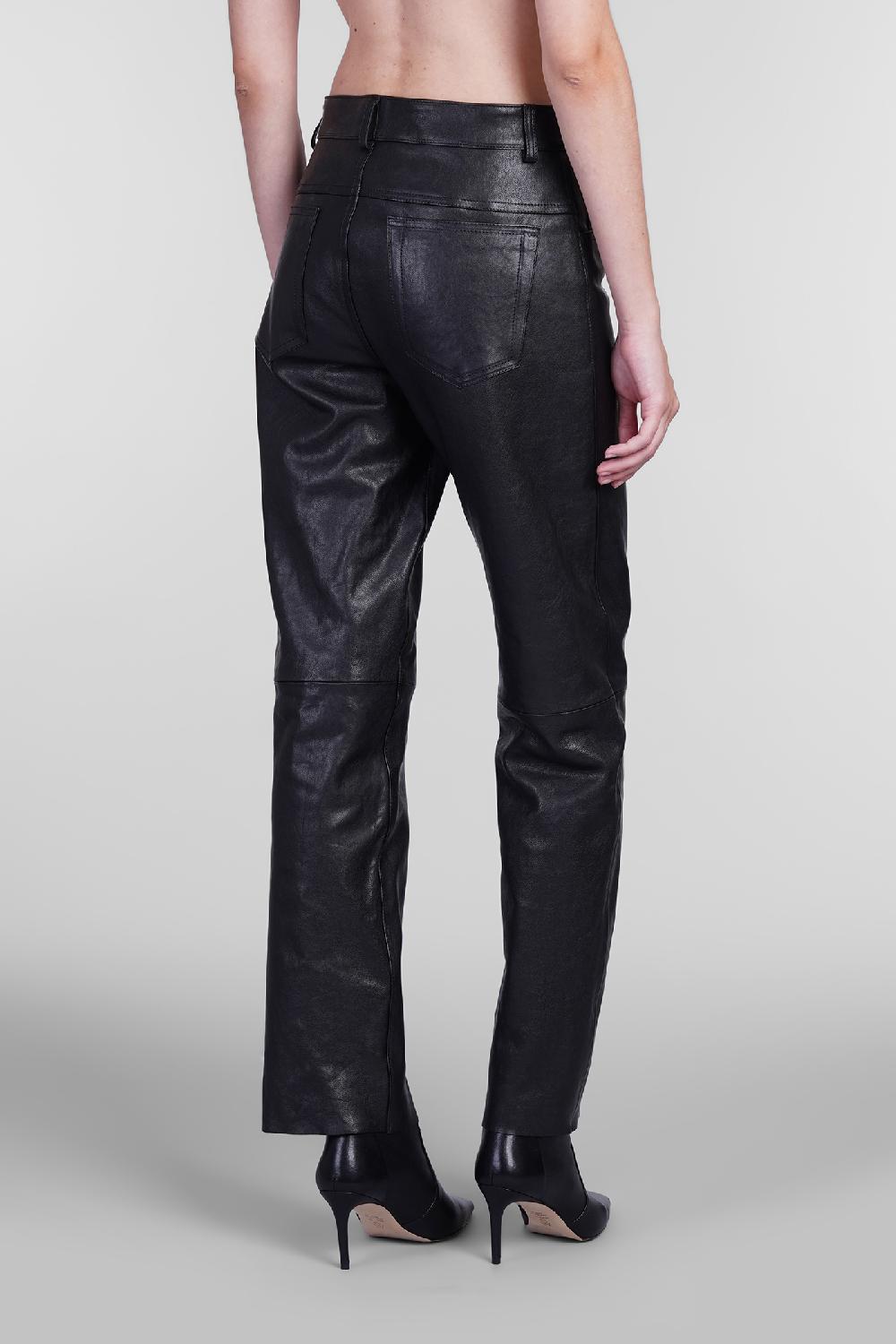 Deliberti Blumarine Pantalone in pelle nera cod. 405284 - Deliberti The Luxury Shopping Smaltimento dello stoccaggio