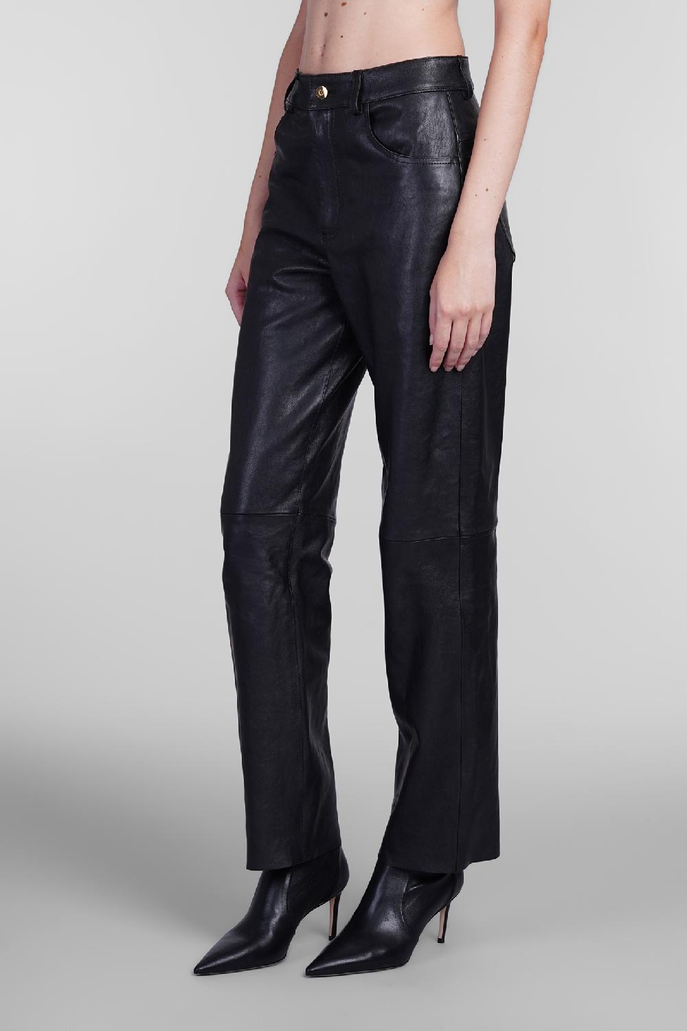 Deliberti Blumarine Pantalone in pelle nera cod. 405284 - Deliberti The Luxury Shopping Smaltimento dello stoccaggio