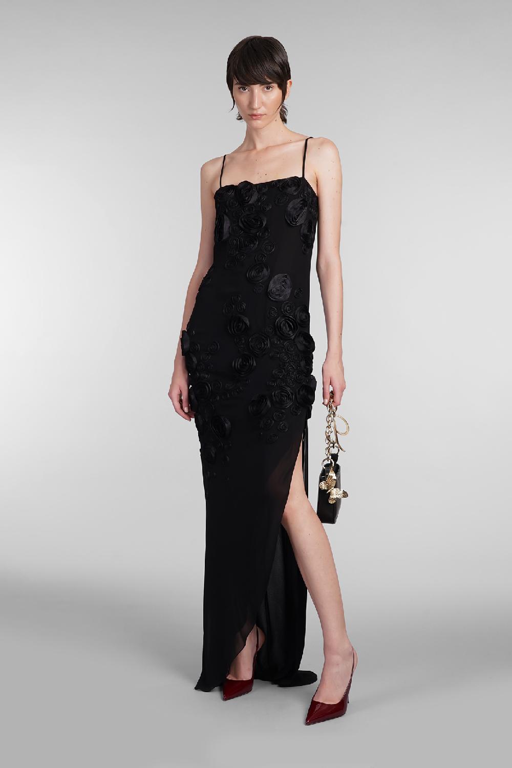 Deliberti Blumarine Abito in viscosa nera cod. 403536 - Deliberti The Luxury Shopping Vendita calda
