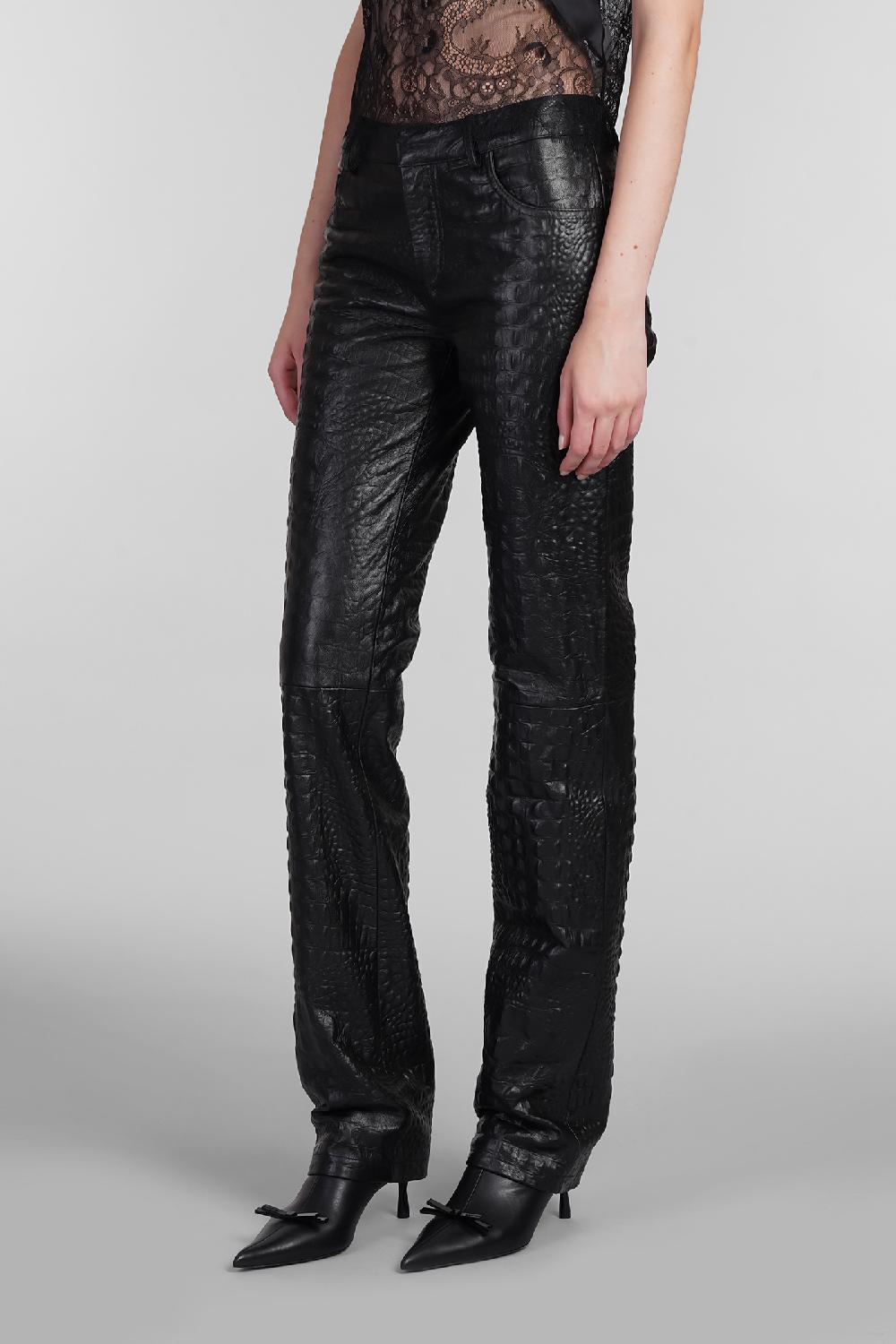 Deliberti Blumarine Pantalone in pelle nera cod. 403540 - Deliberti The Luxury Shopping Offerta migliore