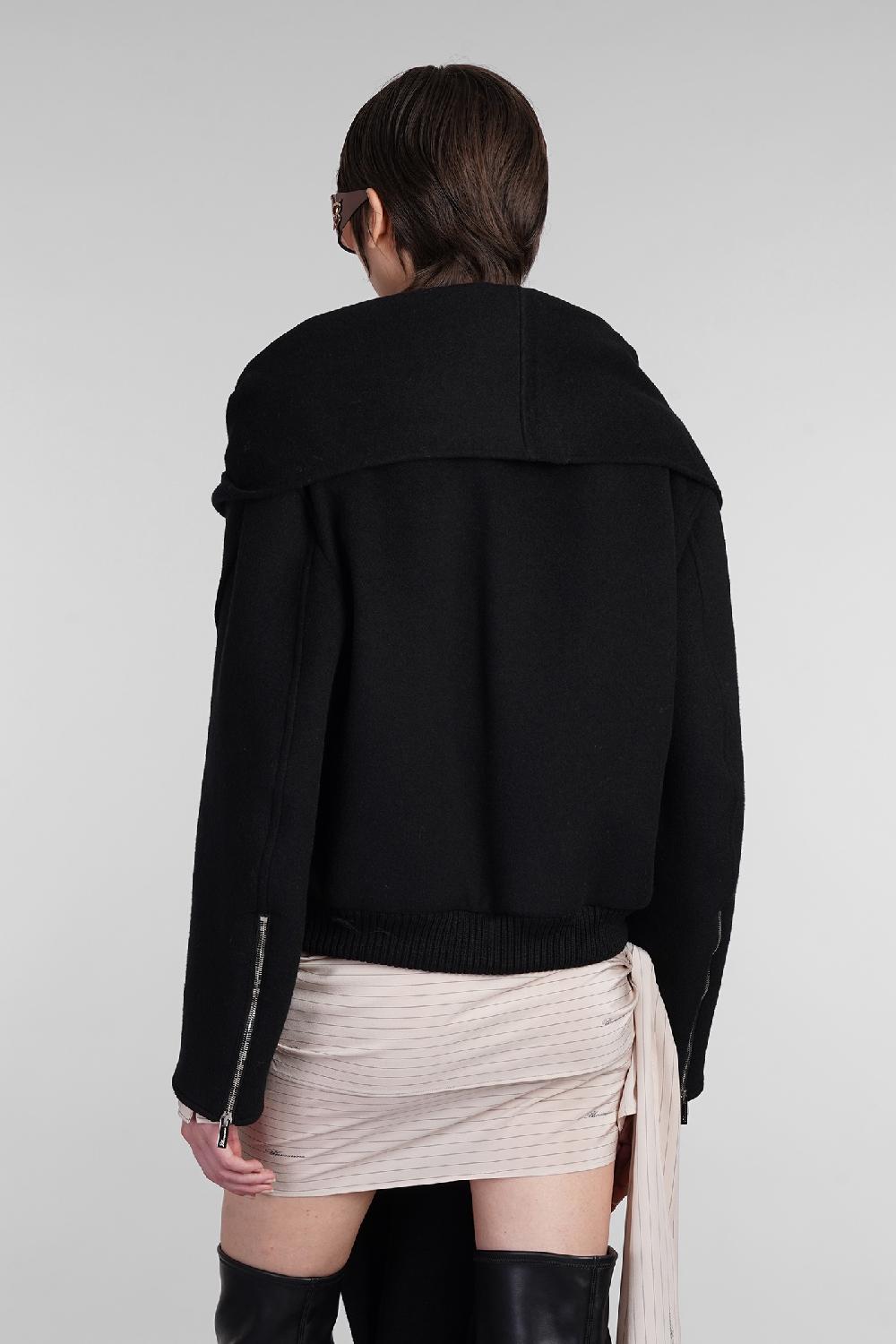 Deliberti Blumarine Bomber in lana nera cod. 403544 - Deliberti The Luxury Shopping Online Outlet