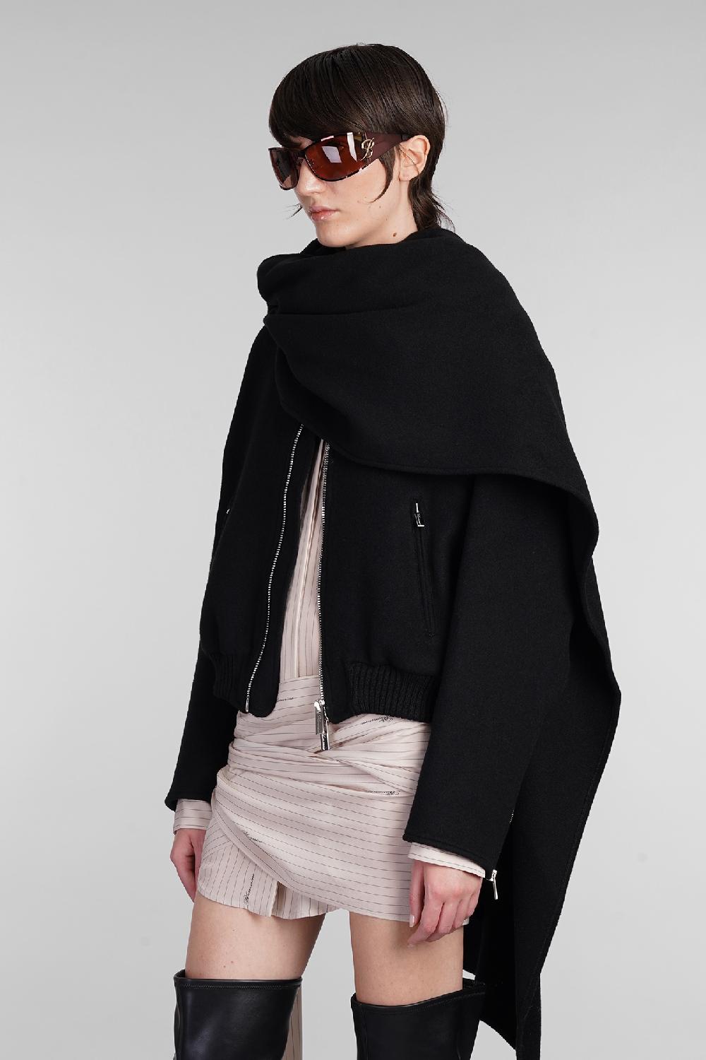 Deliberti Blumarine Bomber in lana nera cod. 403544 - Deliberti The Luxury Shopping Online Outlet