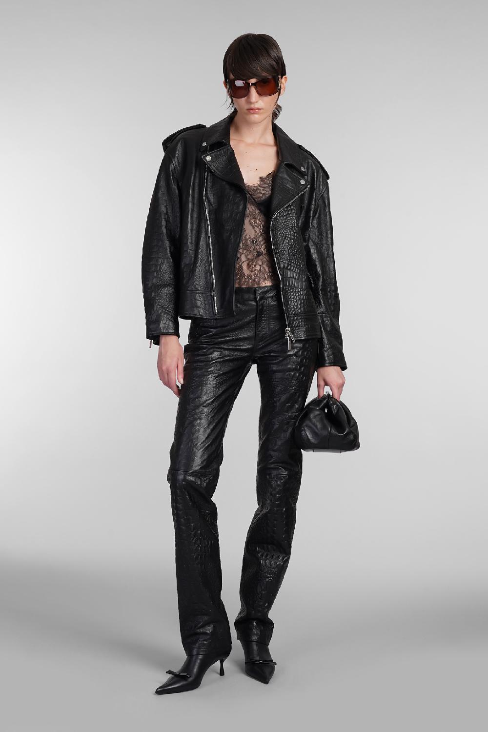 Deliberti Blumarine Giacca biker in pelle nera cod. 403541 - Deliberti The Luxury Shopping Enormi risparmi