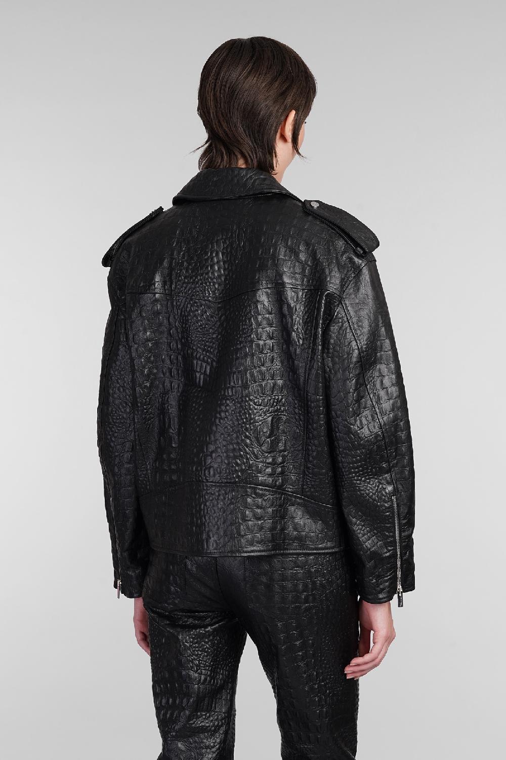 Deliberti Blumarine Giacca biker in pelle nera cod. 403541 - Deliberti The Luxury Shopping Enormi risparmi