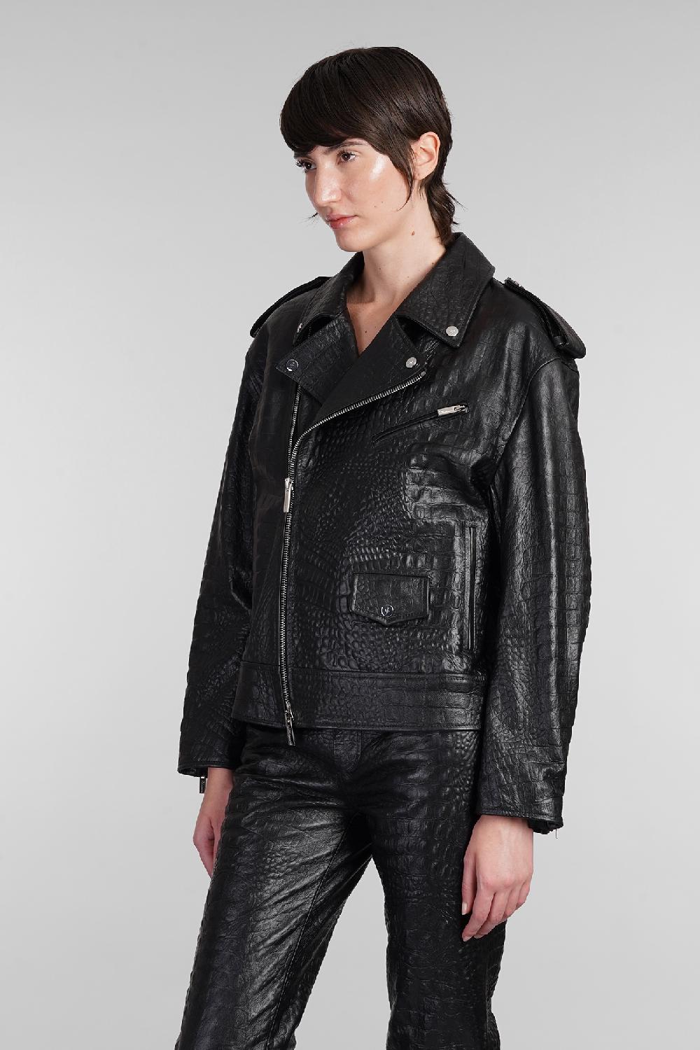 Deliberti Blumarine Giacca biker in pelle nera cod. 403541 - Deliberti The Luxury Shopping Enormi risparmi