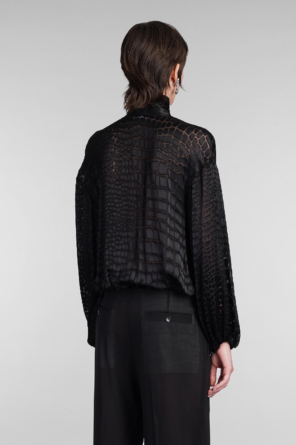 Deliberti Blumarine Blusa in viscosa nera cod. 403539 - Deliberti The Luxury Shopping Prezzo basso