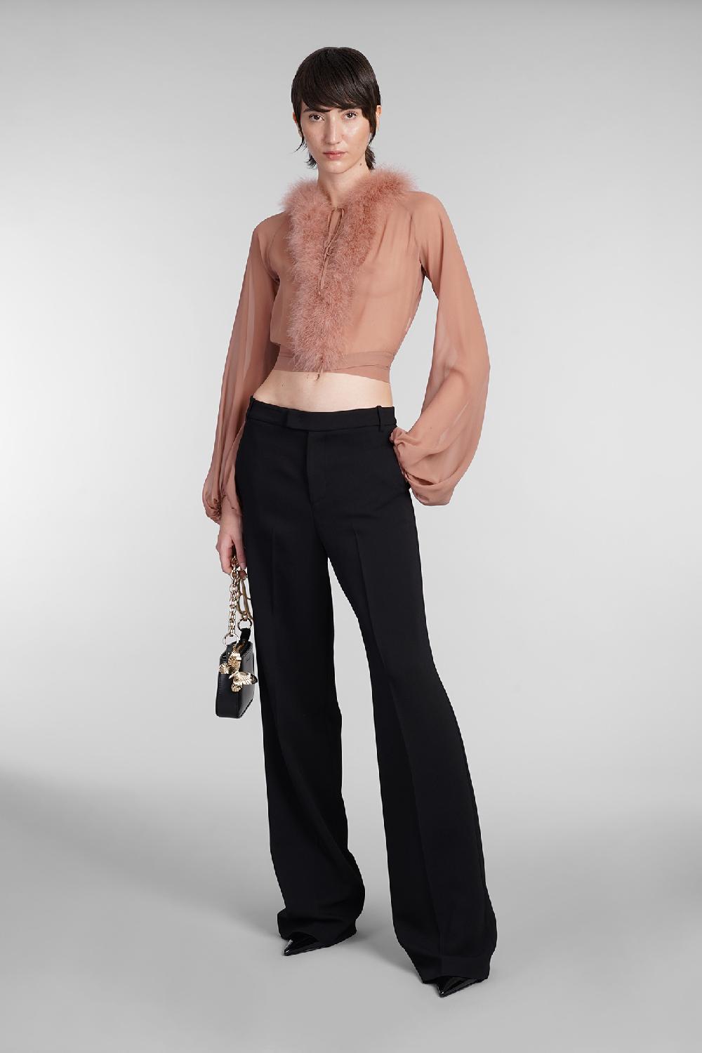 Deliberti Blumarine Pantalone in viscosa nera cod. 403545 - Deliberti The Luxury Shopping Ritorno libero