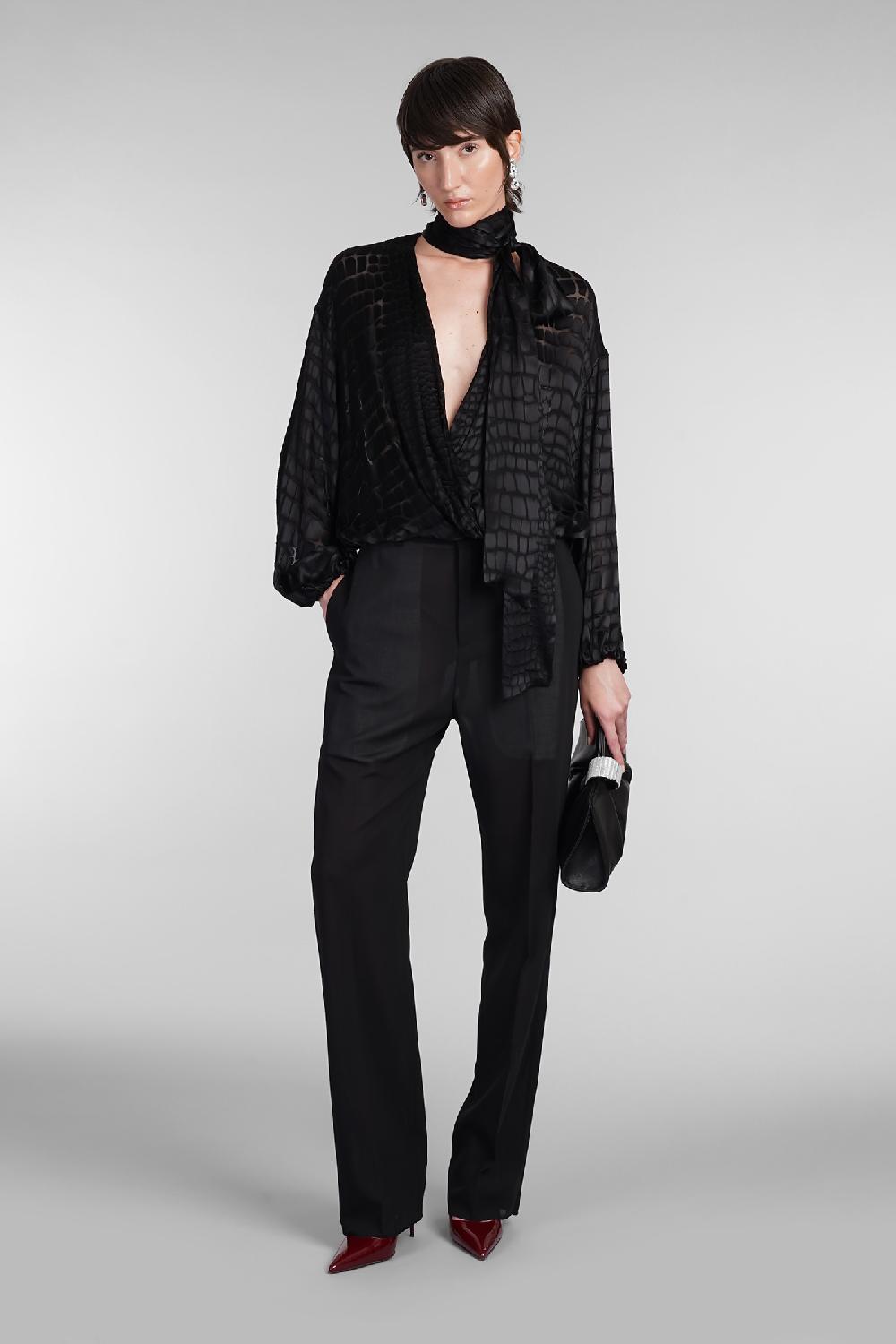 Deliberti Blumarine Pantalone in lana nera cod. 403558 - Deliberti The Luxury Shopping Ultimi tre giorni