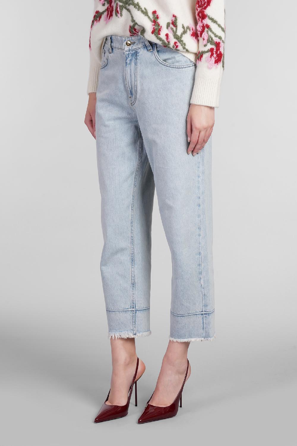 Deliberti Blumarine Jeans in cotone celeste cod. 403551 - Deliberti The Luxury Shopping Ultimo giorno