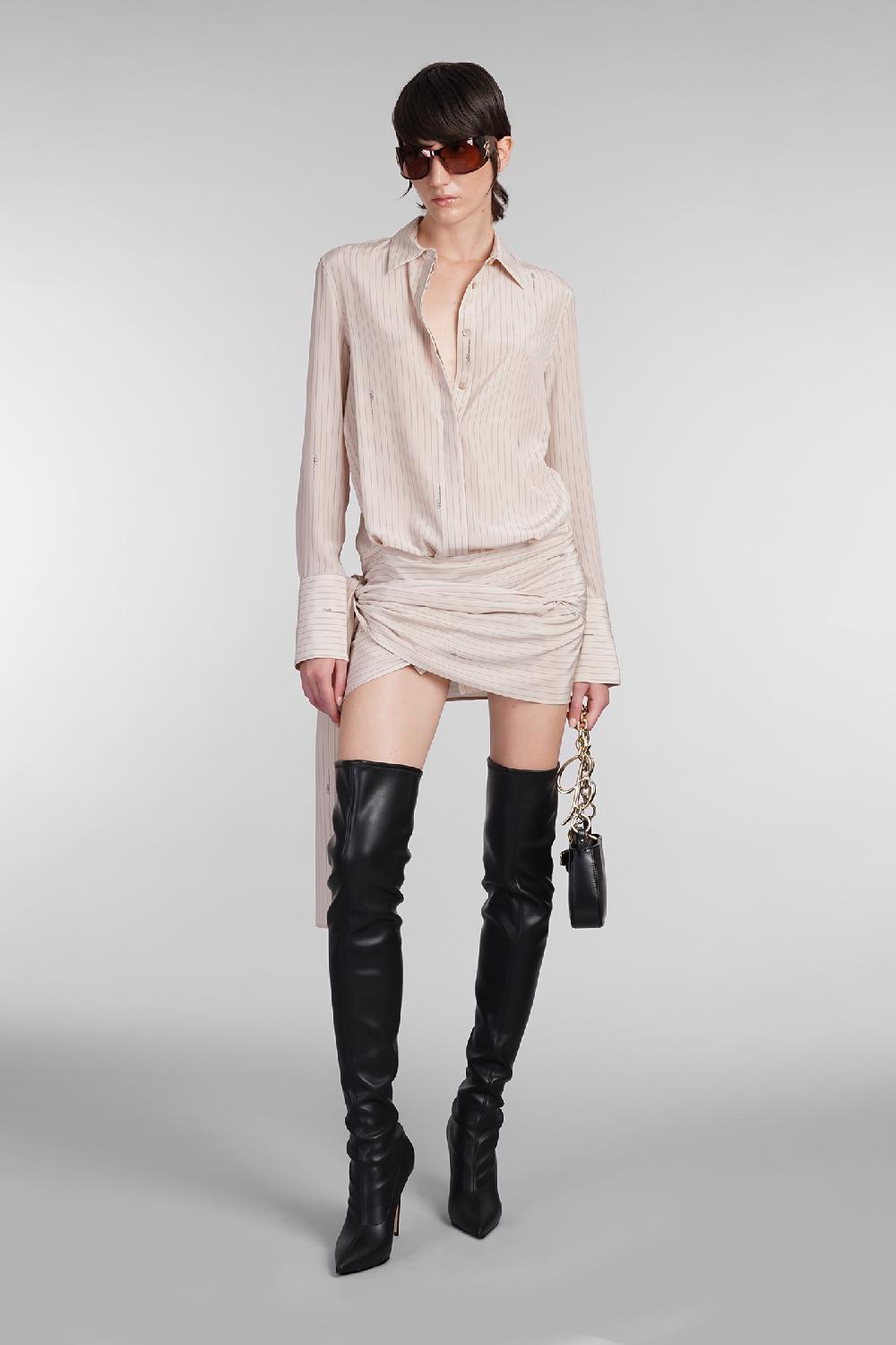 Deliberti Blumarine Abito in seta beige cod. 403547 - Deliberti The Luxury Shopping Fino al 60% di sconto