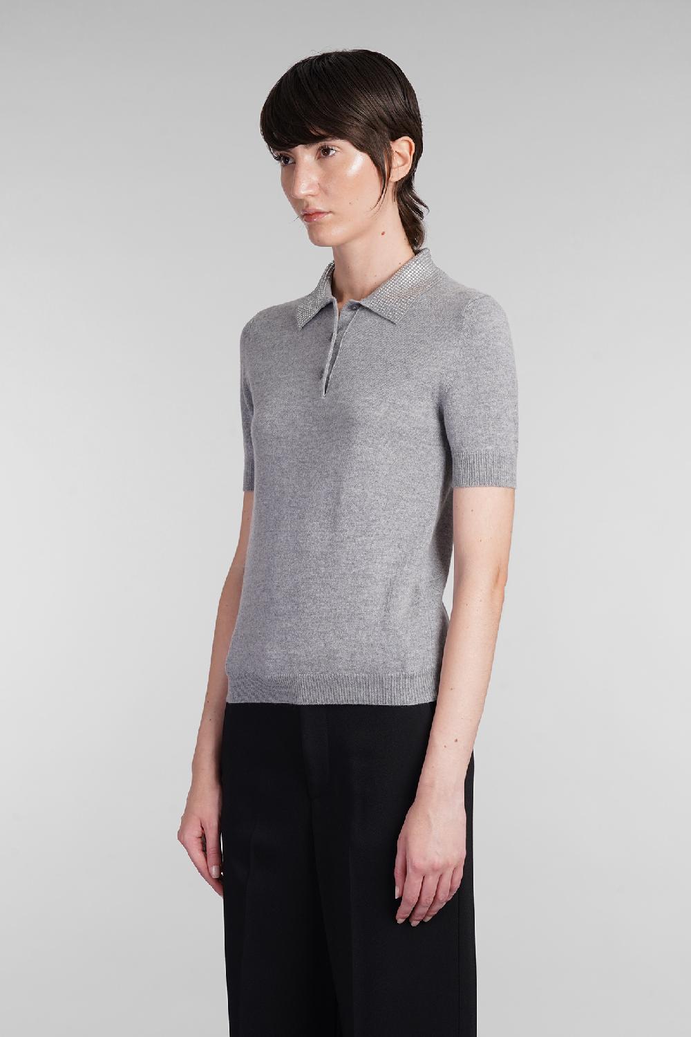 Deliberti Blumarine Polo in lana grigia cod. 403554 - Deliberti The Luxury Shopping Fino al 65% di sconto