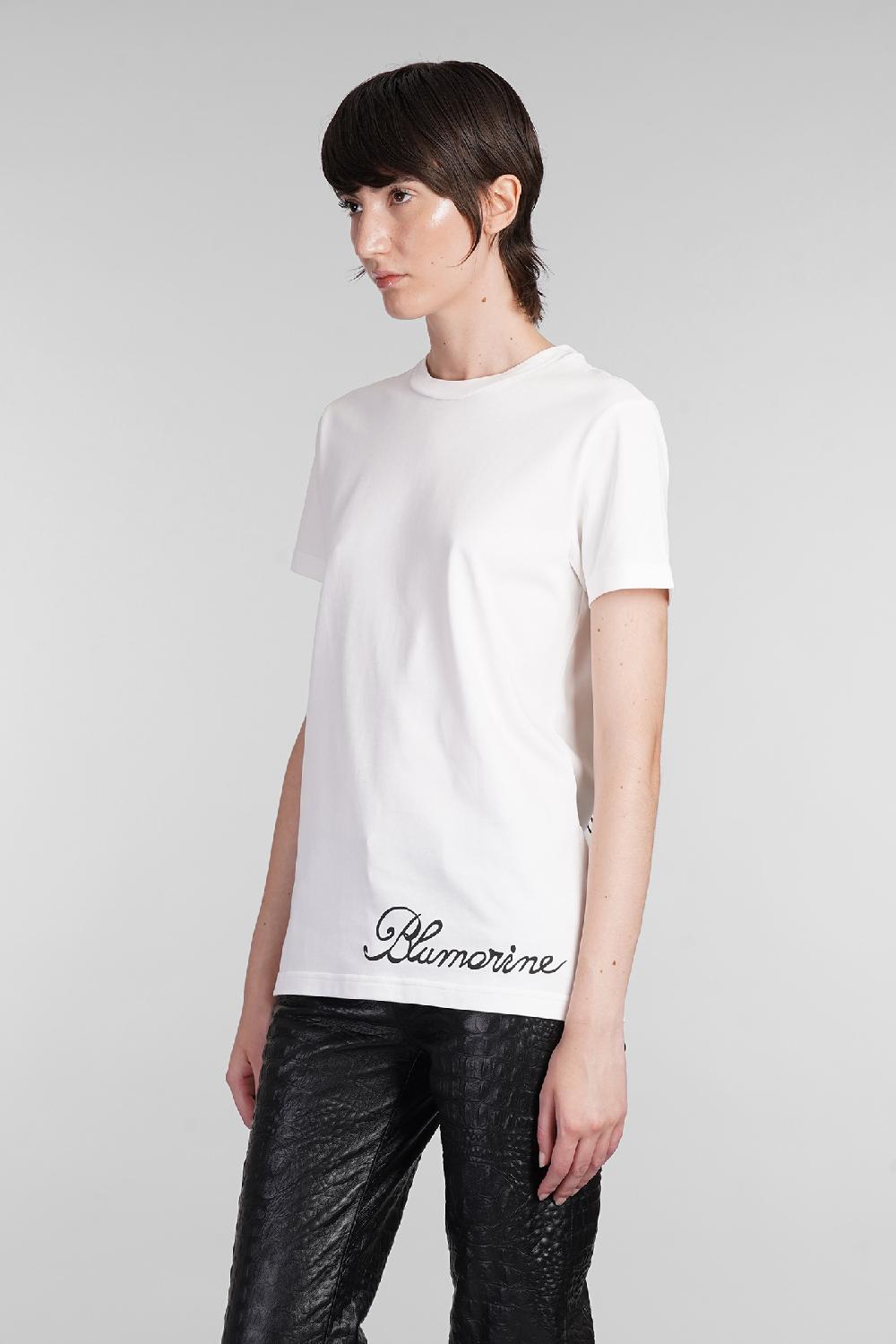 Deliberti Blumarine T-shirt in cotone bianco cod. 403561 - Deliberti The Luxury Shopping Fino al 55% di sconto