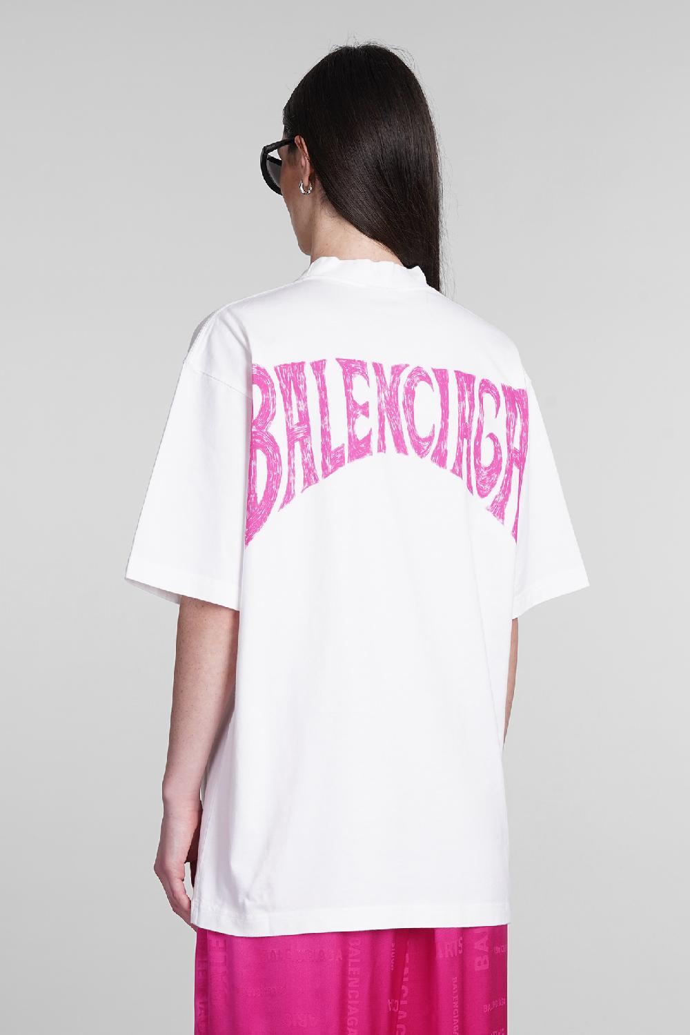 Deliberti Balenciaga T-shirt in cotone bianco cod. 394992 - Deliberti The Luxury Shopping Trasporto libero internazionale