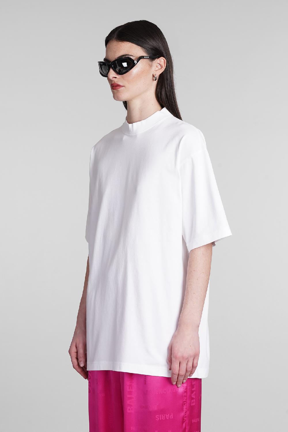 Deliberti Balenciaga T-shirt in cotone bianco cod. 394992 - Deliberti The Luxury Shopping Trasporto libero internazionale