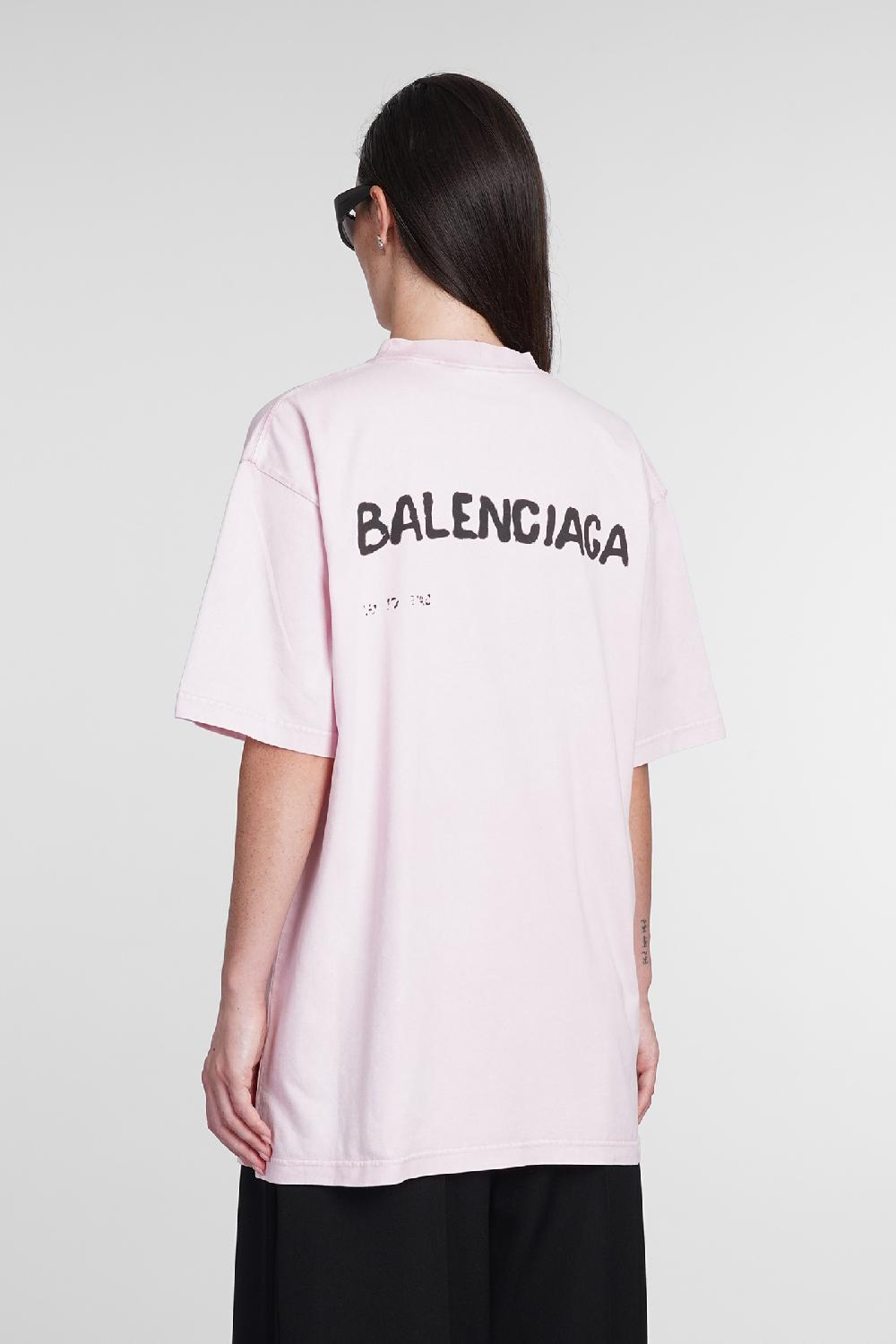 Deliberti Balenciaga T-shirt in cotone rosa cod. 386200 - Deliberti The Luxury Shopping Esporta salva