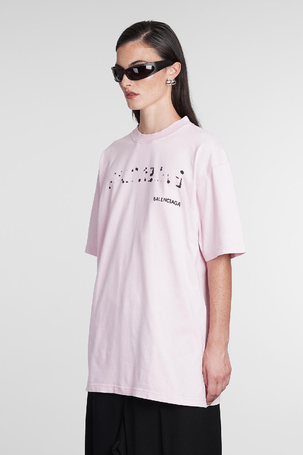 Deliberti Balenciaga T-shirt in cotone rosa cod. 386200 - Deliberti The Luxury Shopping Esporta salva