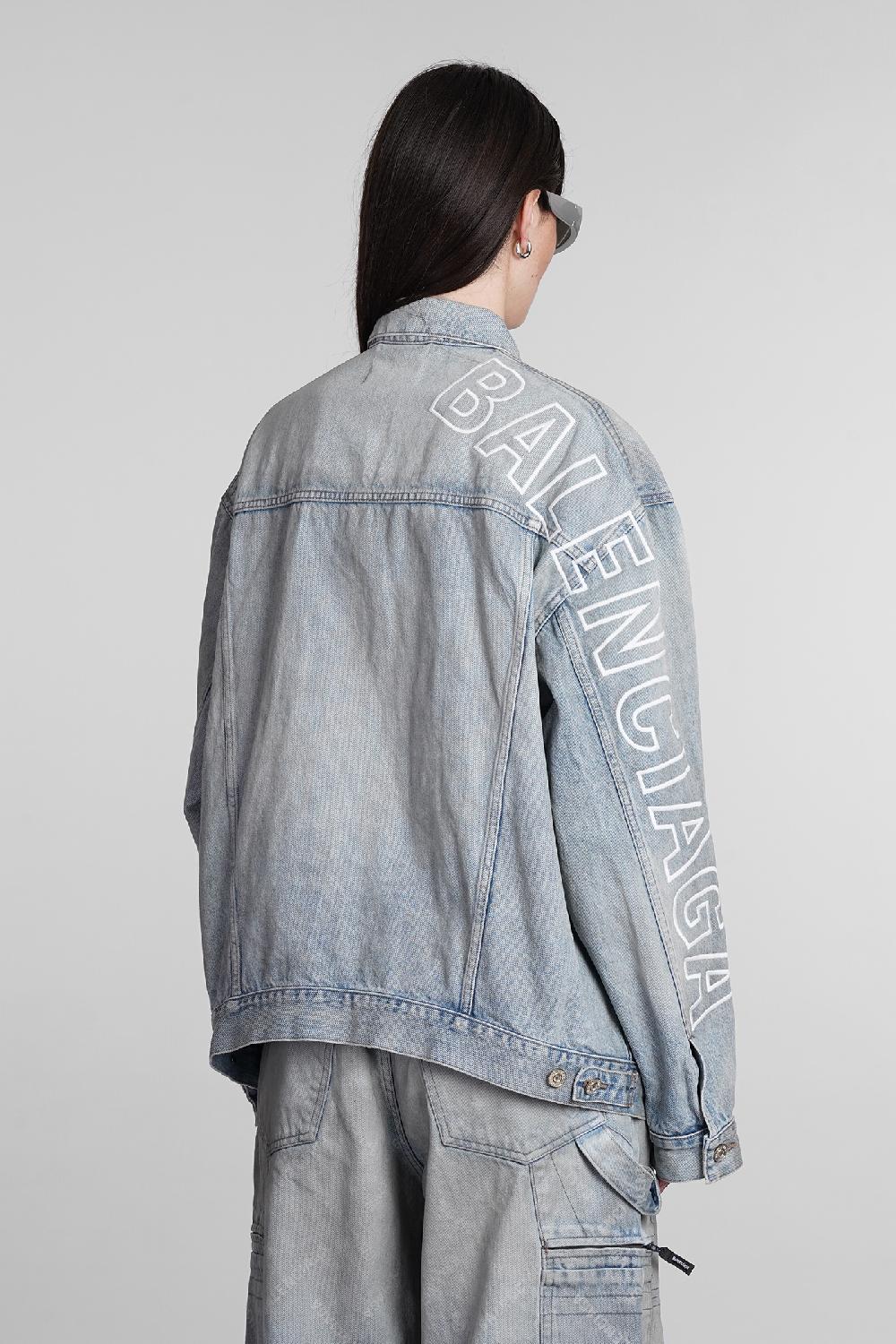 Deliberti Balenciaga Giacche denim in cotone blu cod. 395006 - Deliberti The Luxury Shopping In vendita