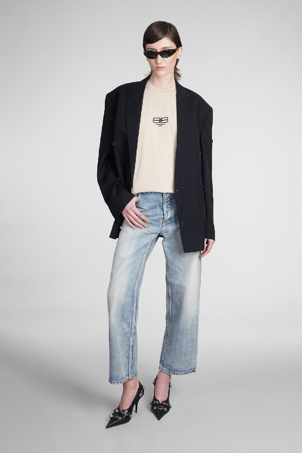 Deliberti Balenciaga T-shirt in cotone beige cod. 371692 - Deliberti The Luxury Shopping 50% di sconto per tempo limitato